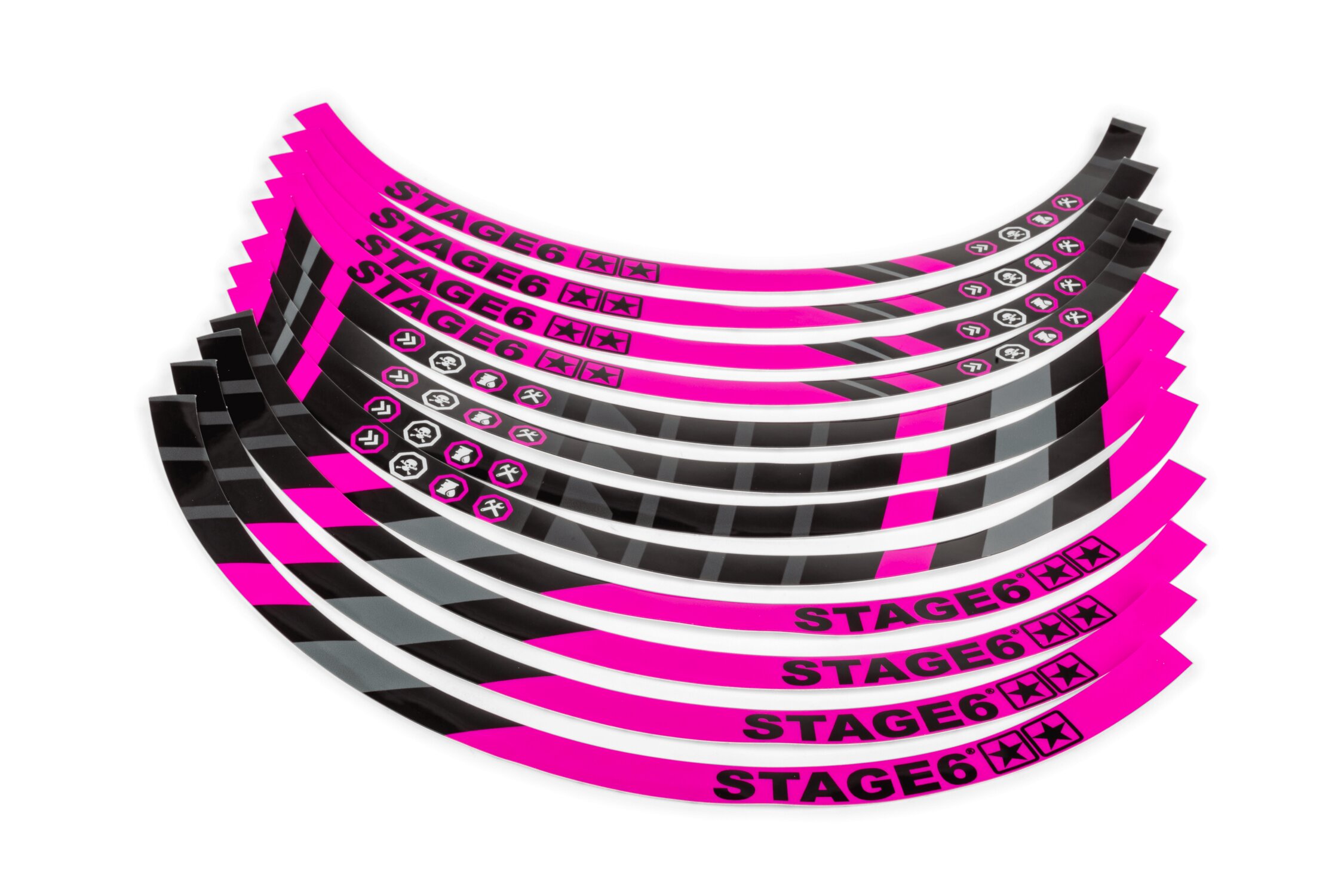 Image of Felgenrandaufkleber Set Roller 12" Stage6 Pink
