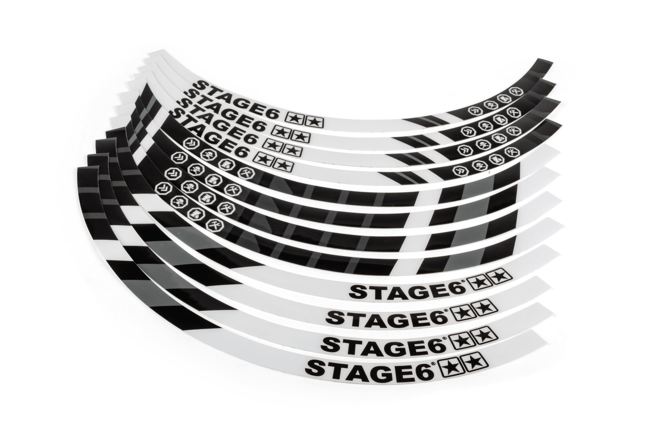 Image of Felgenrandaufkleber Set Motorrad 17" Stage6 Blanc