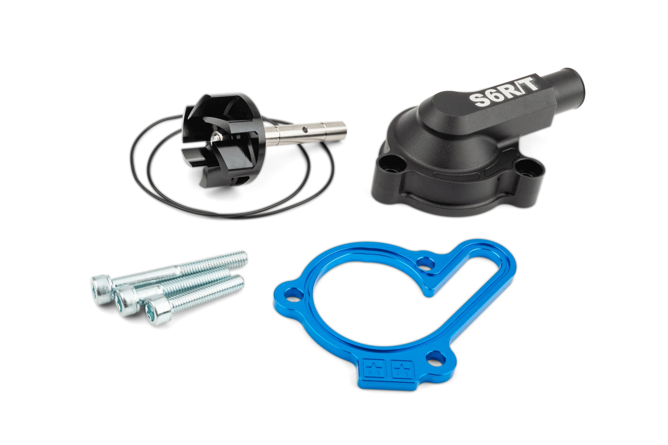 Image of Wasserpumpe High Flow inkl. Deckel Stage6 R/T Blau Derbi Euro 3 / Euro 4