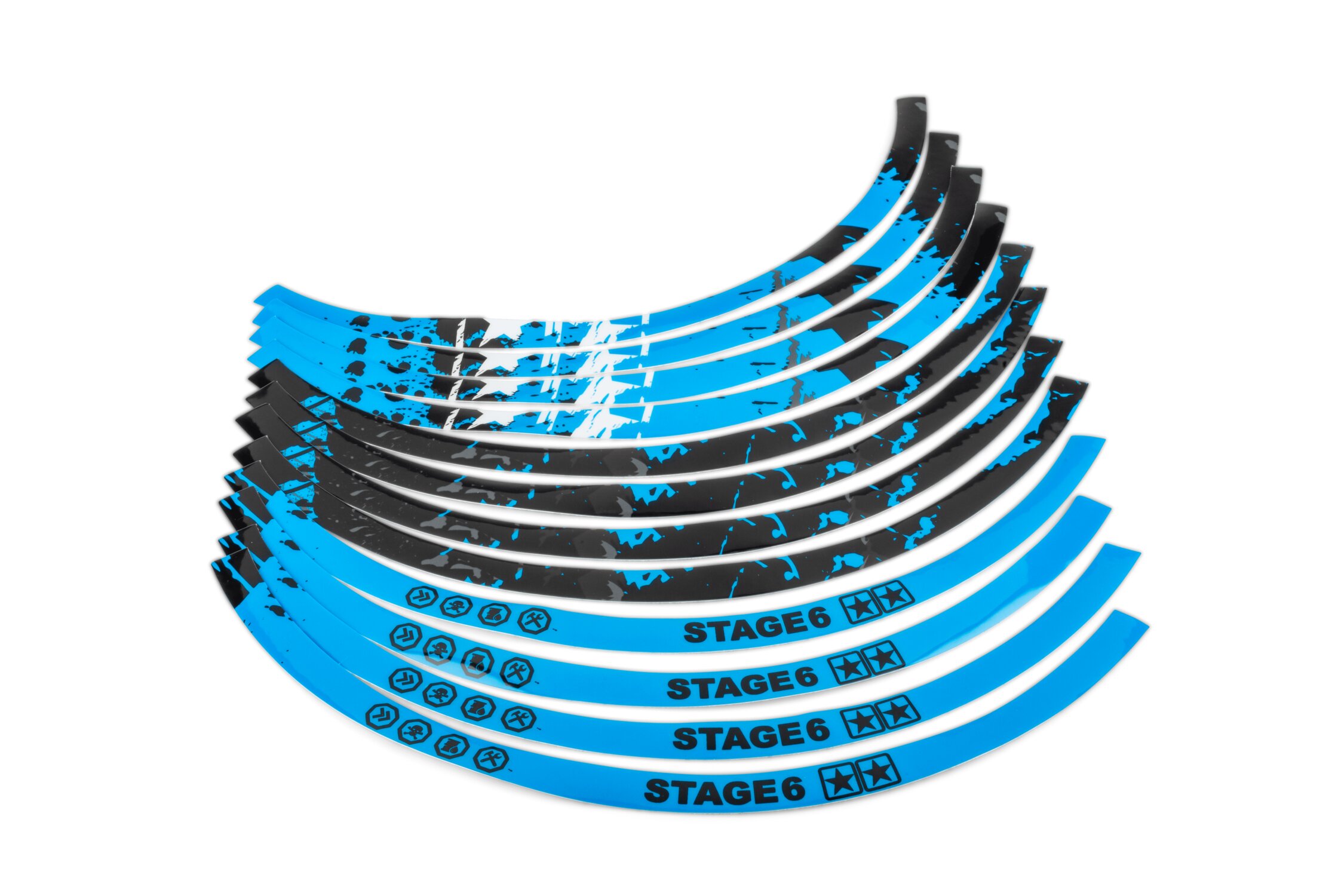 Image of Felgenaufkleber 13" Stage6 blau / schwarz