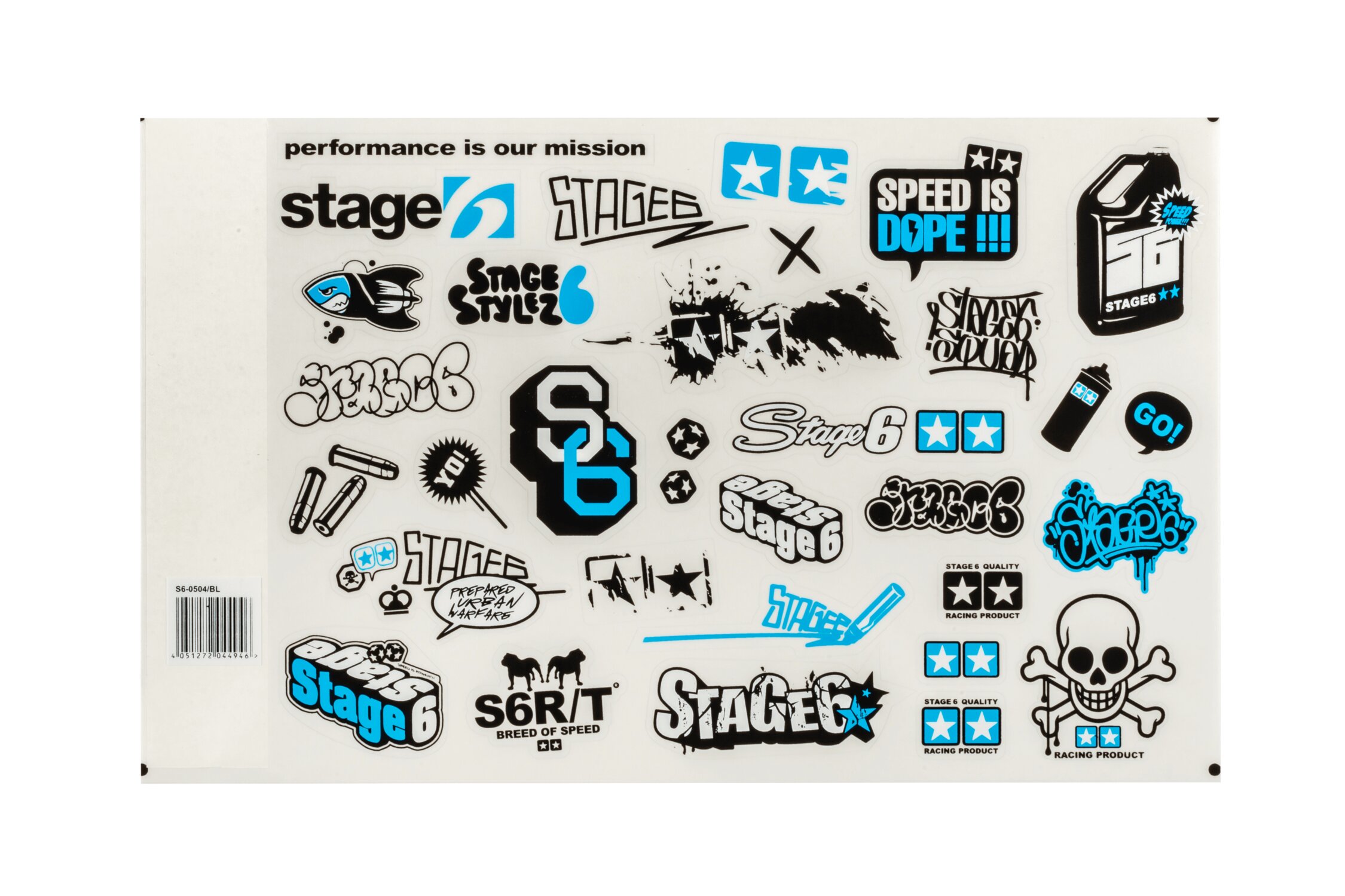 Image of Aufkleberset Stage6 A4 blau