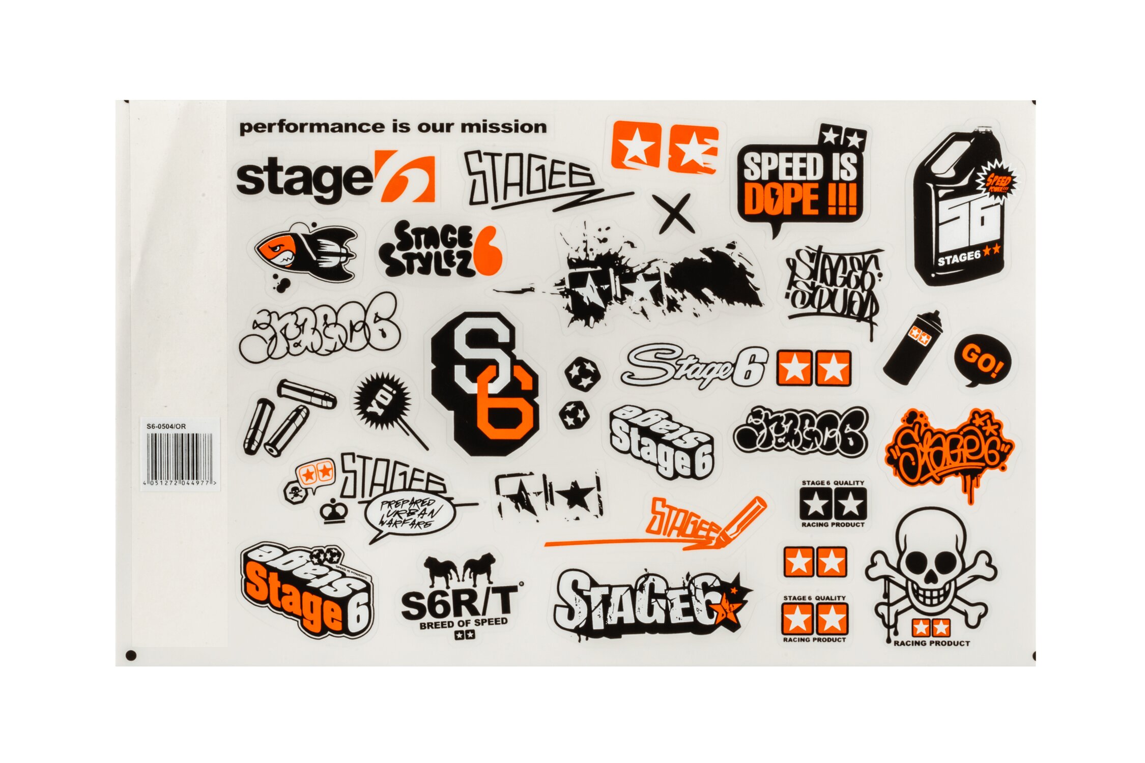 Image of Aufkleberset Stage6 A4 orange
