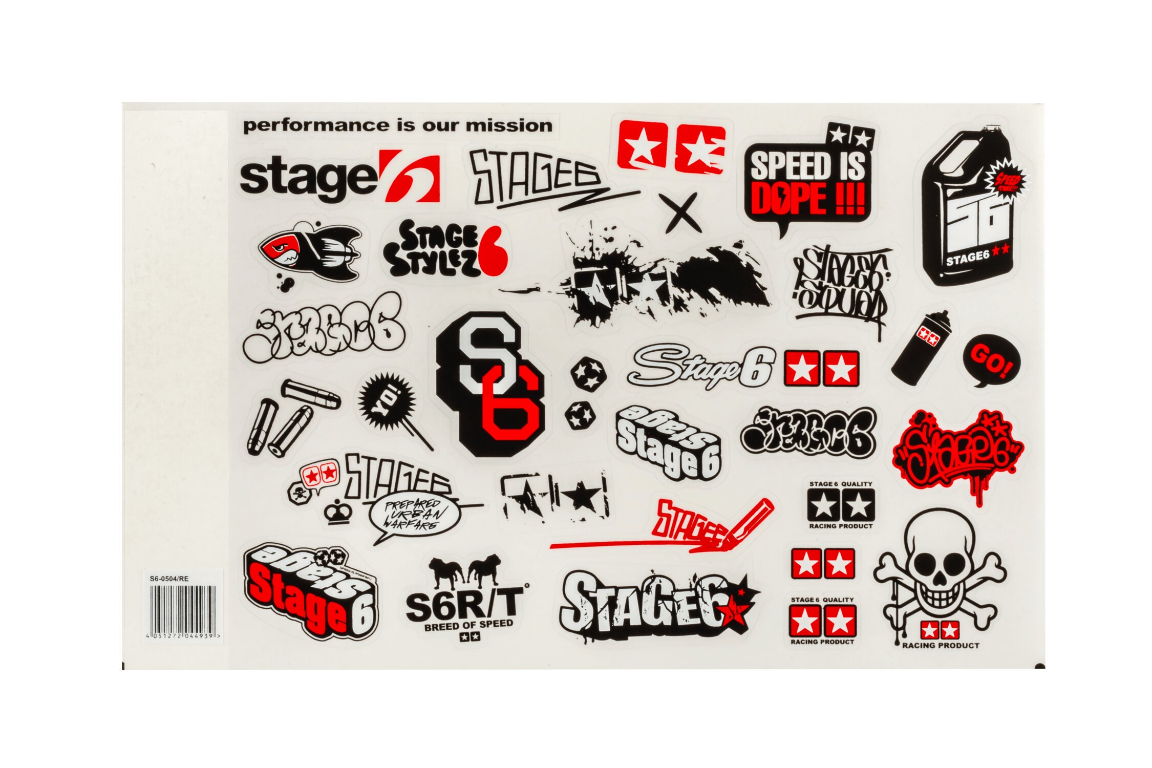 Image of Aufkleberset Stage6 A4 rot