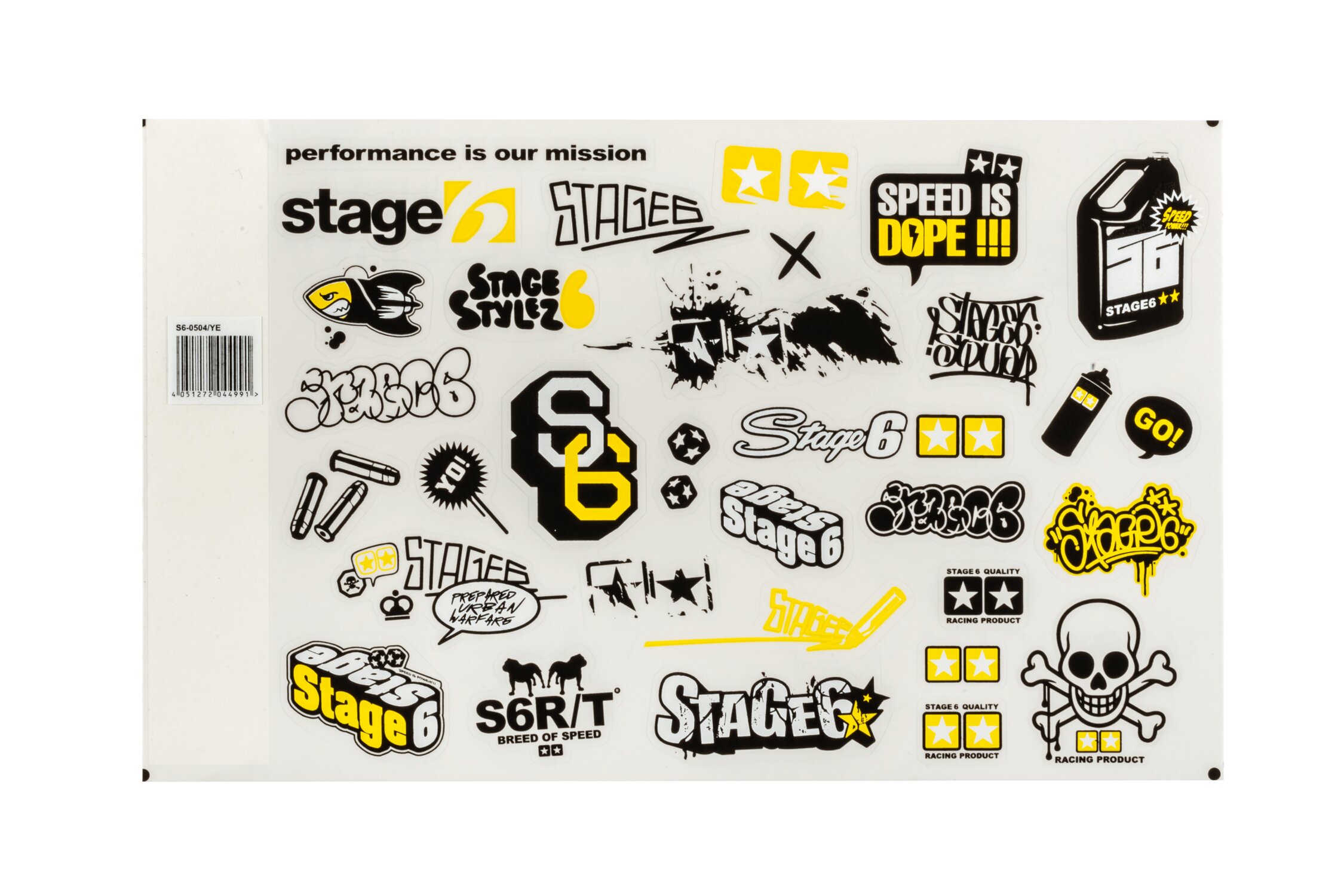 Image of Aufkleberset Stage6 A4 gelb