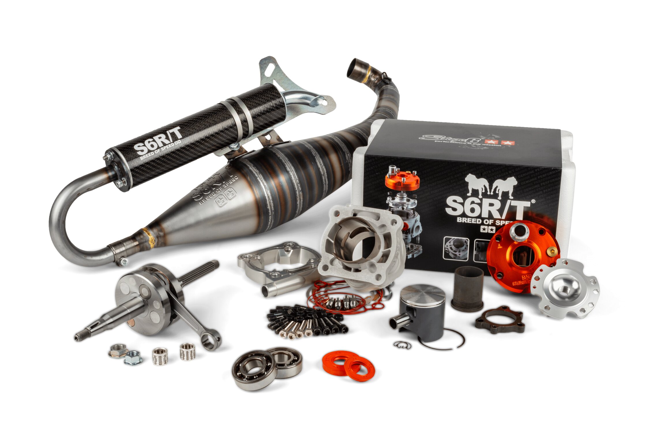 Image of Tuning Kit Zylinder - Kurbelwelle - Auspuff Stage6 R/T 95 Minarelli liegend