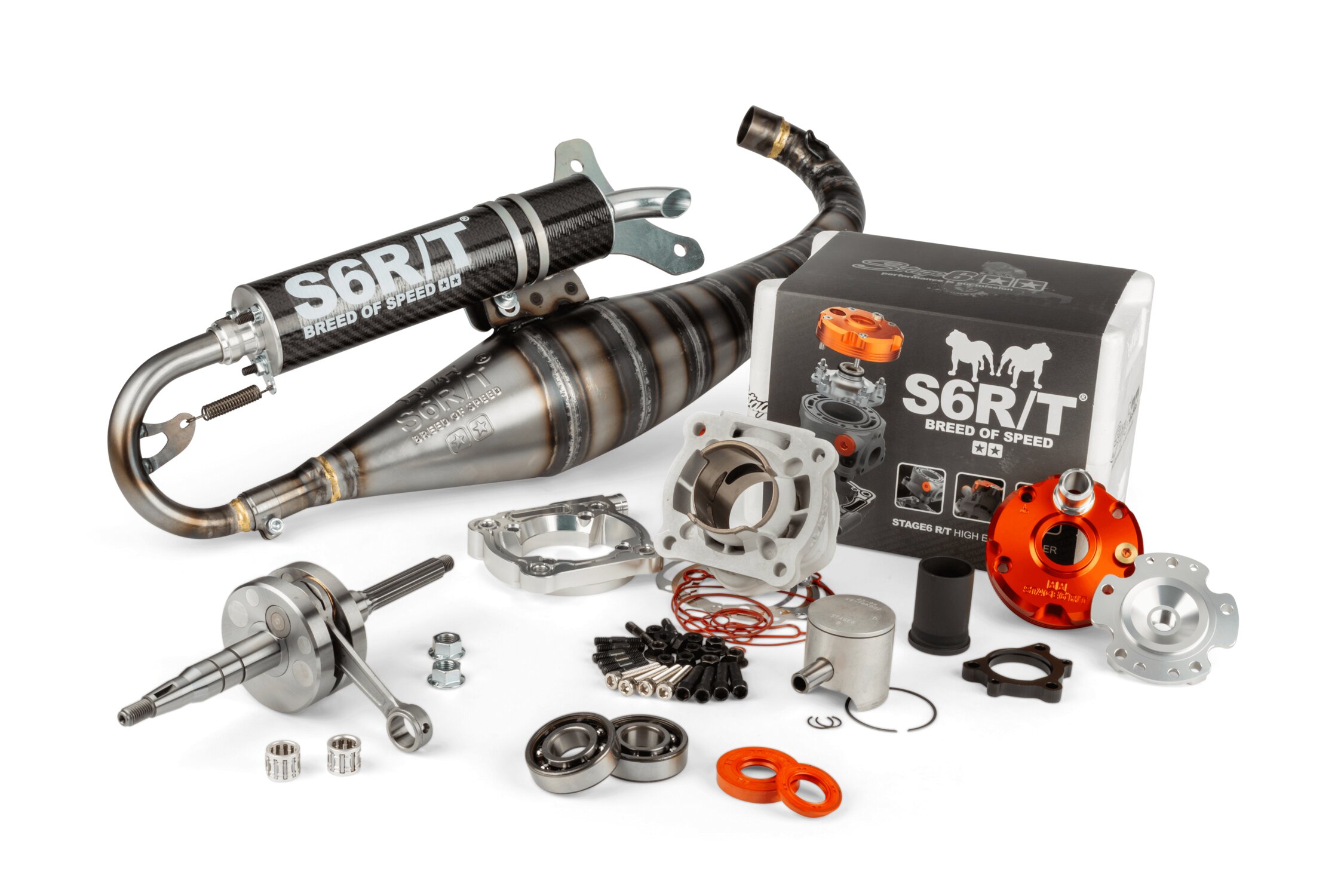 Image of Tuning Kit Zylinder - Kurbelwelle - Auspuff Stage6 R/T 70 Minarelli liegend