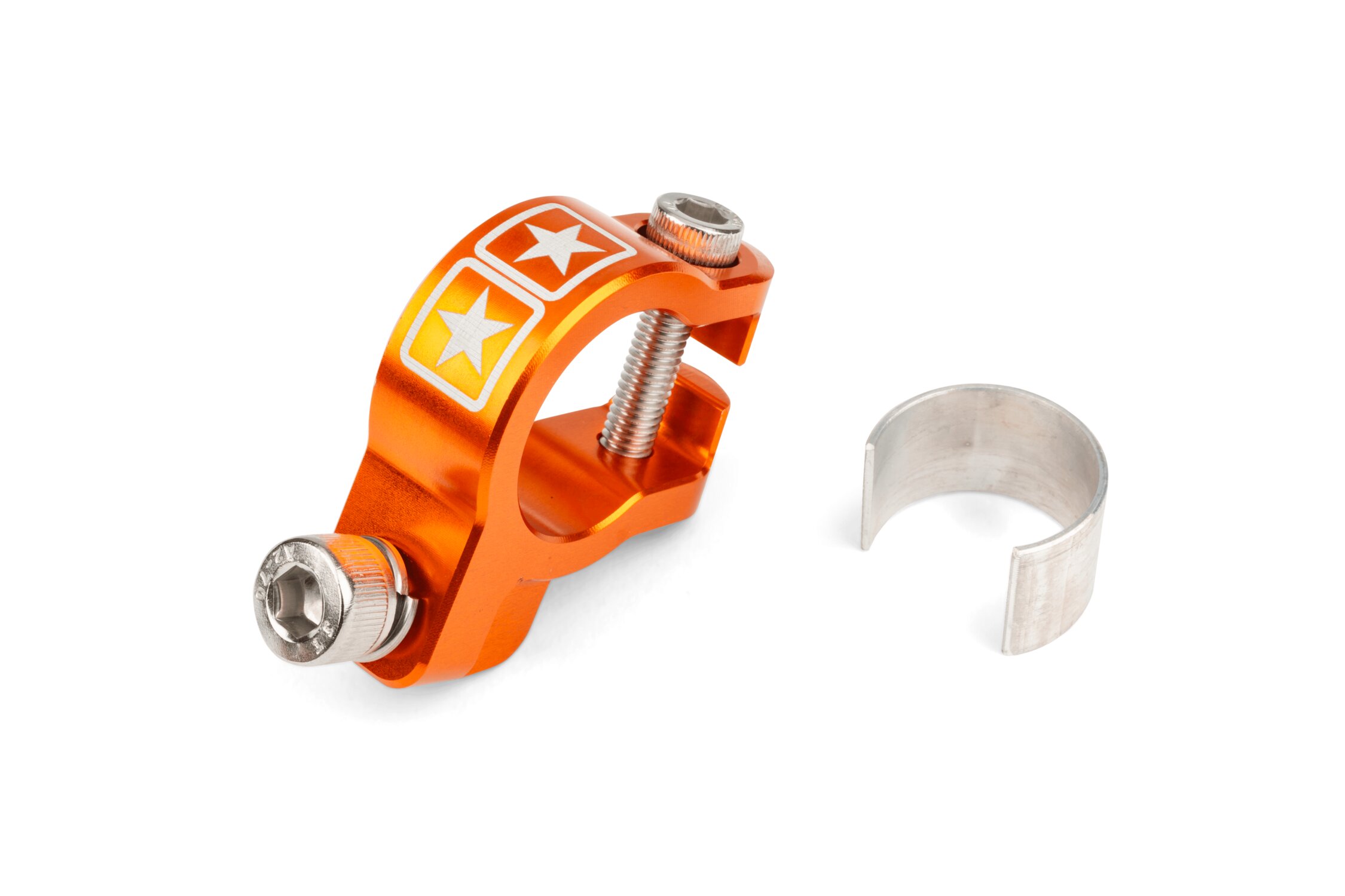 Image of Auspuffschelle Stage6 Alu CNC Orange