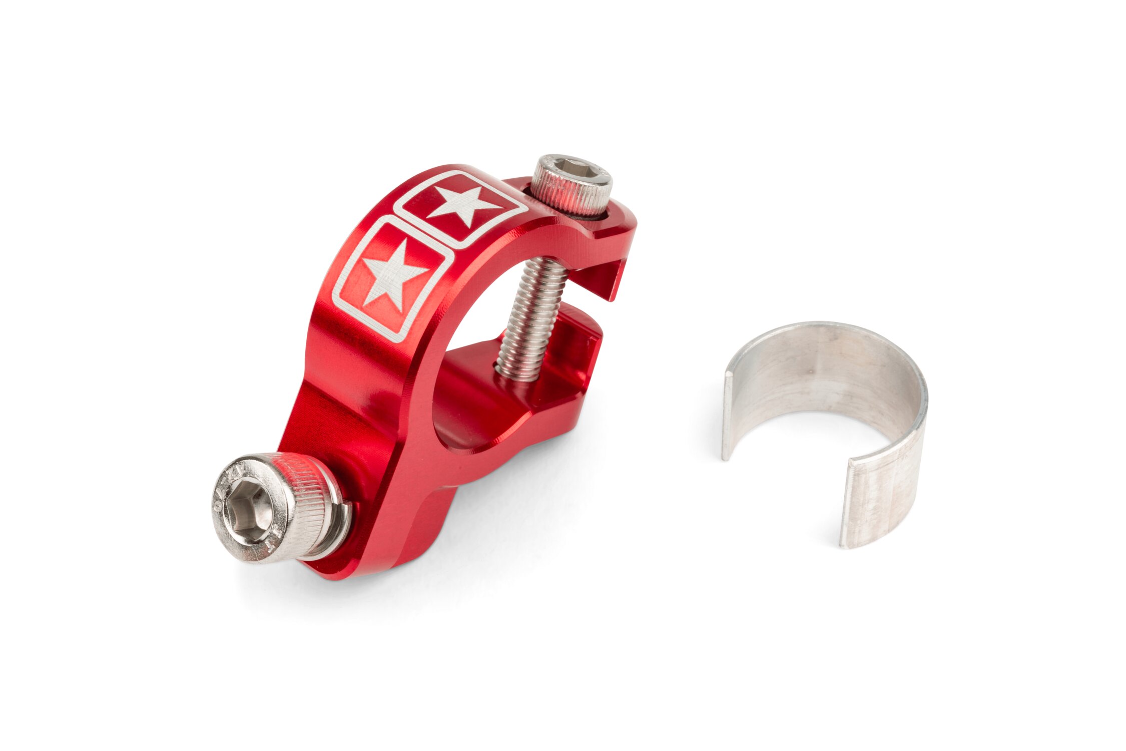 Image of Auspuffschelle Stage6 Alu CNC Rot