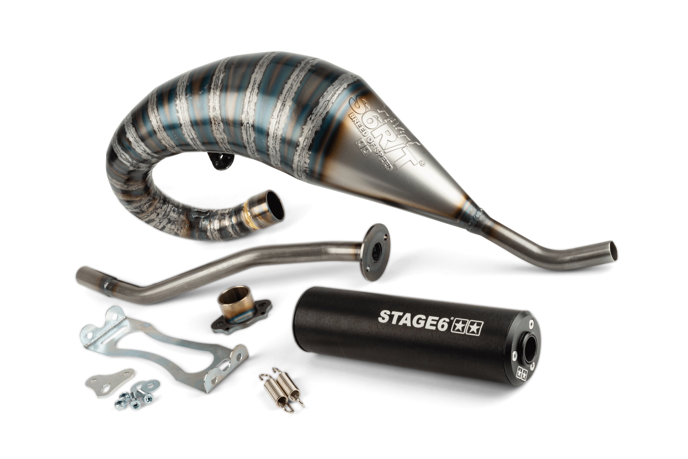 Image of Auspuff Stage6 R/T 70 - 80 high-mount Derbi Schwarz