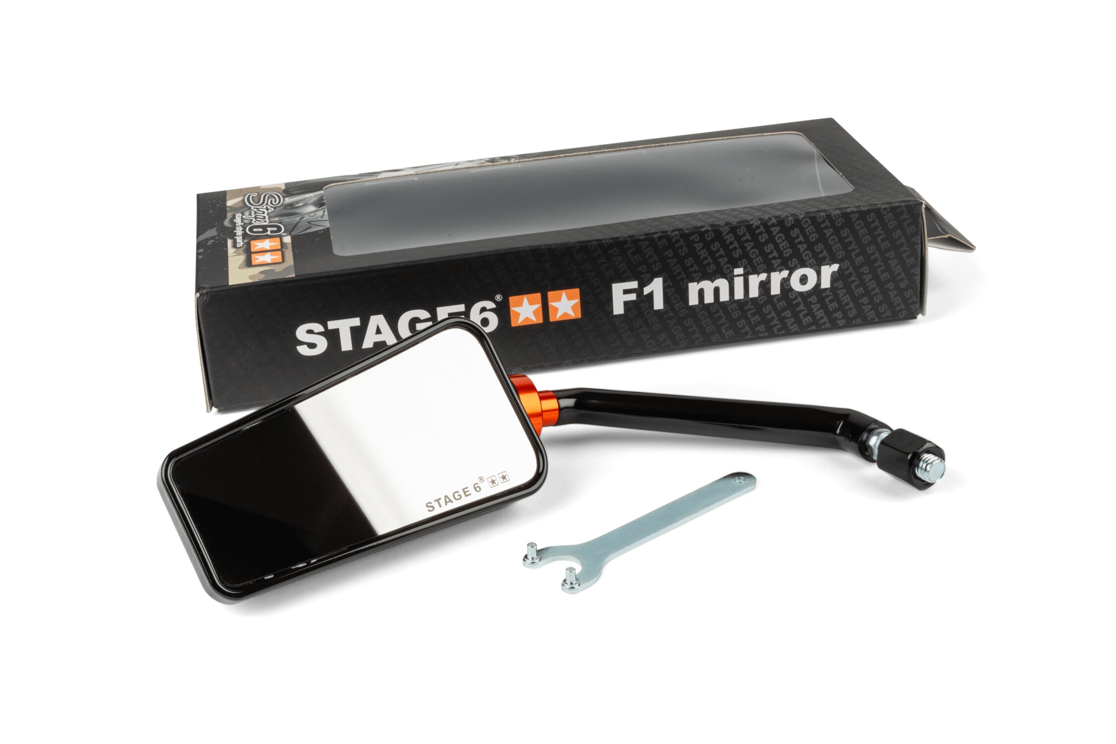 Image of Spiegel Stage6 F1 links M8 Schwarz