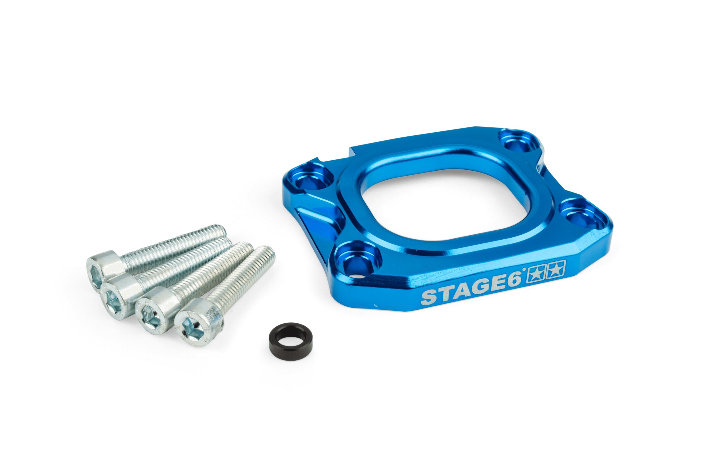 Image of Grundplatte Ansaugstutzen Stage6 360° d.40mm AM6 / Derbi blau