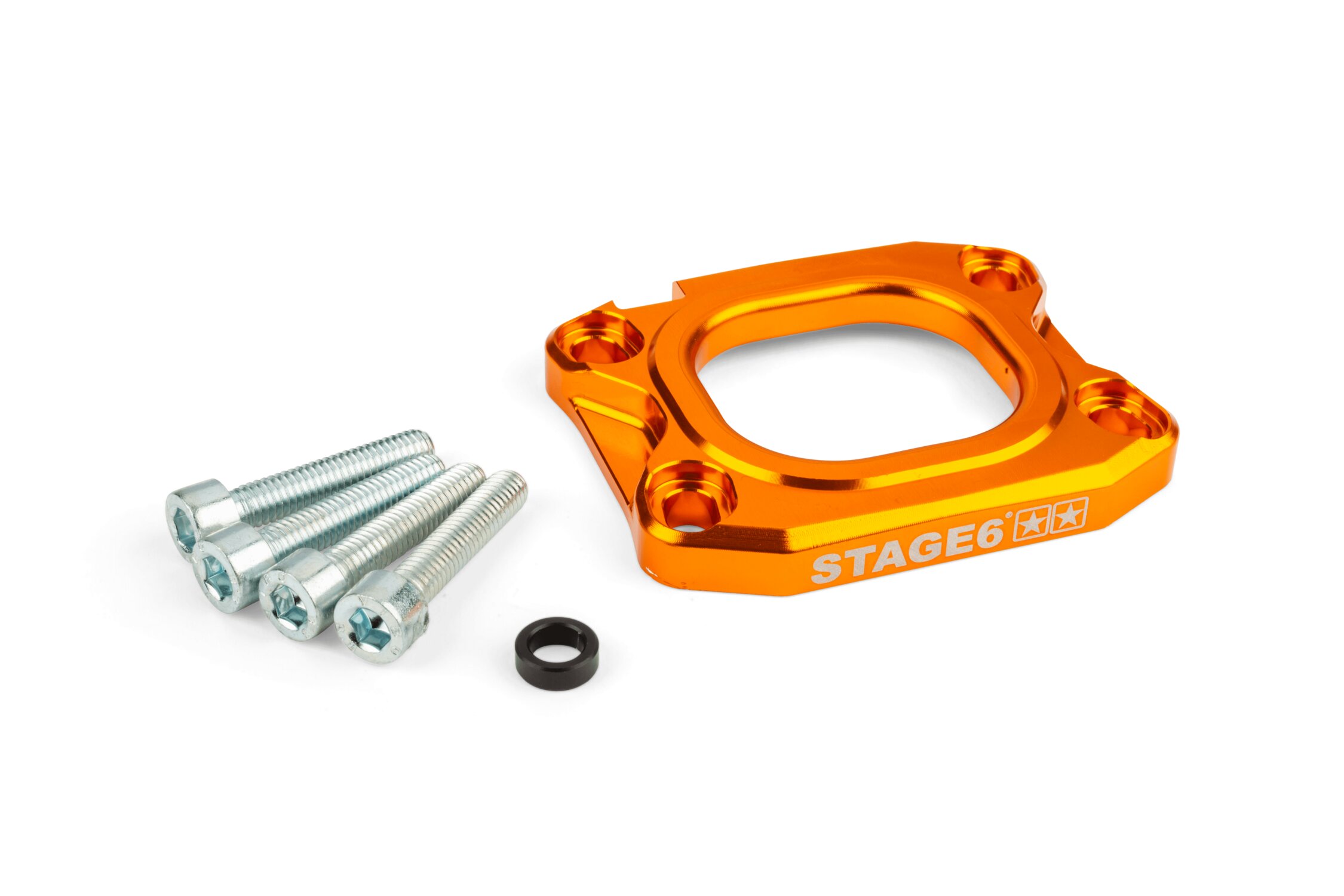 Image of Grundplatte Ansaugstutzen Stage6 360° d.40mm AM6 / Derbi orange