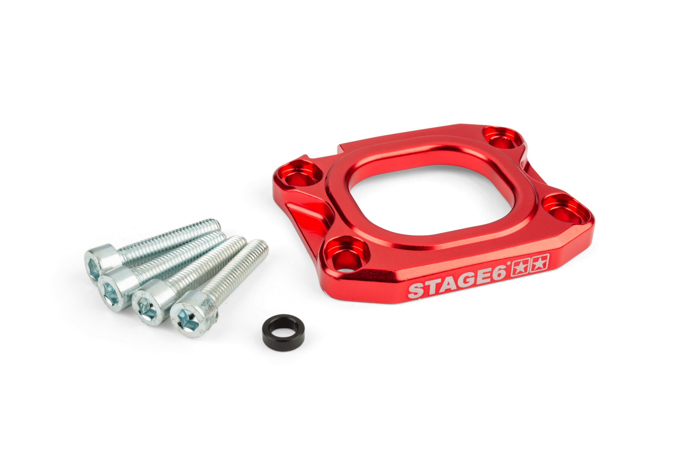Image of Grundplatte Ansaugstutzen Stage6 360° d.40mm AM6 / Derbi rot