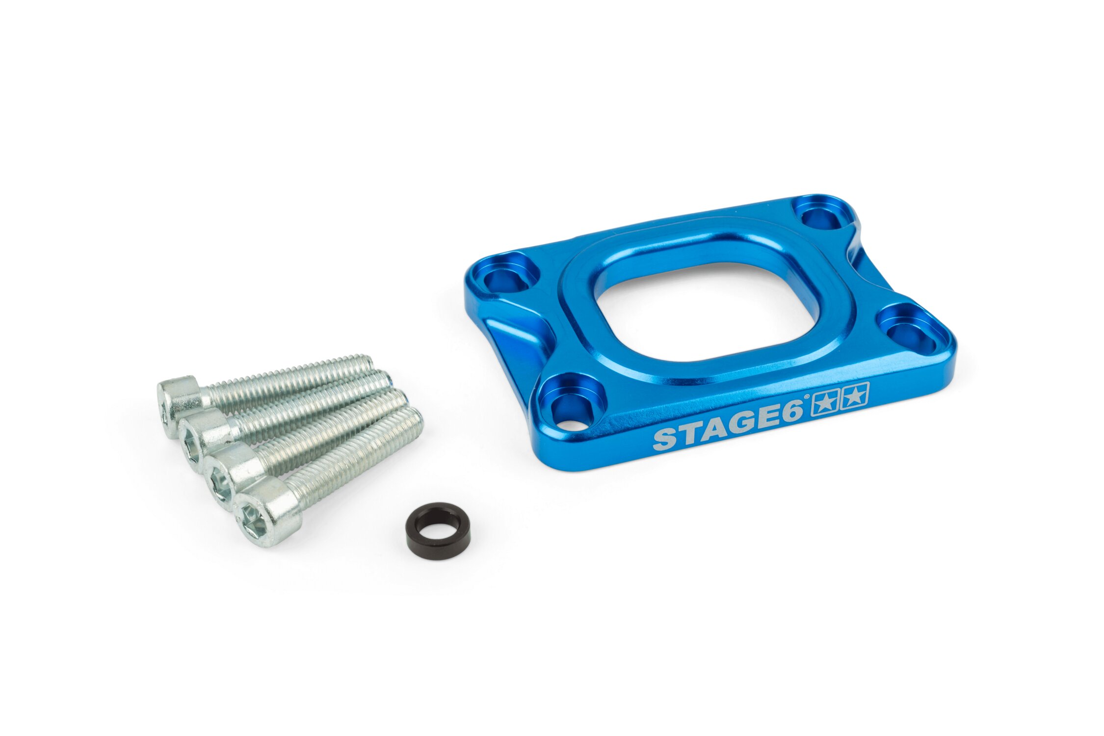 Image of Grundplatte Ansaugstutzen Stage6 360° AM6 / Derbi blau