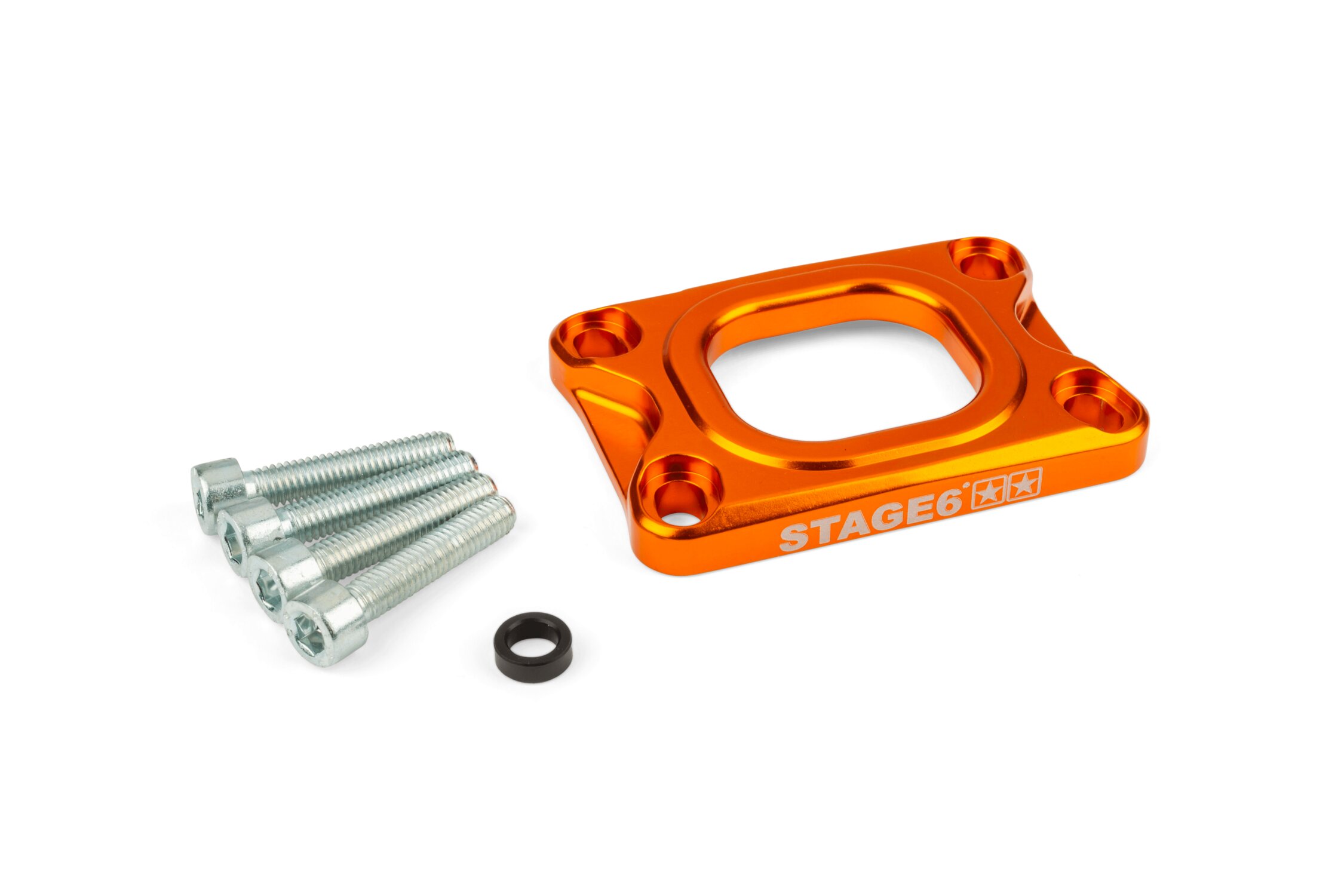 Image of Grundplatte Ansaugstutzen Stage6 360° AM6 / Derbi orange