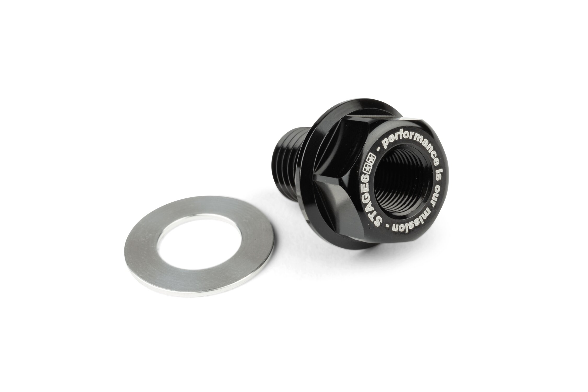 Image of Adapter Temperaturgeber Stage6 M12x1.5x15mm Piaggio / Derbi schwarz