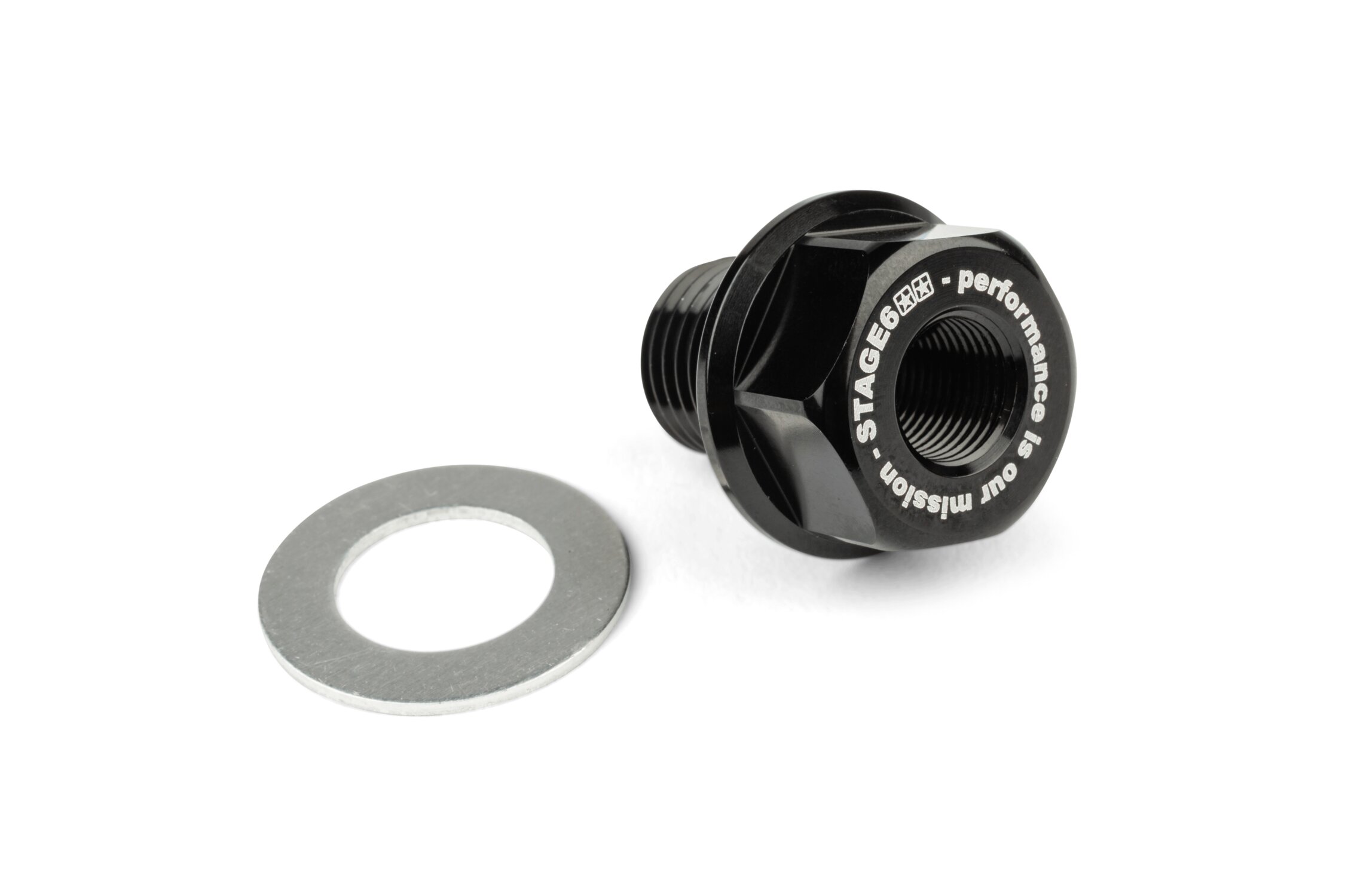 Image of Adapter Temperaturgeber Stage6 M14x1.5x15mm Derbi Schwarz