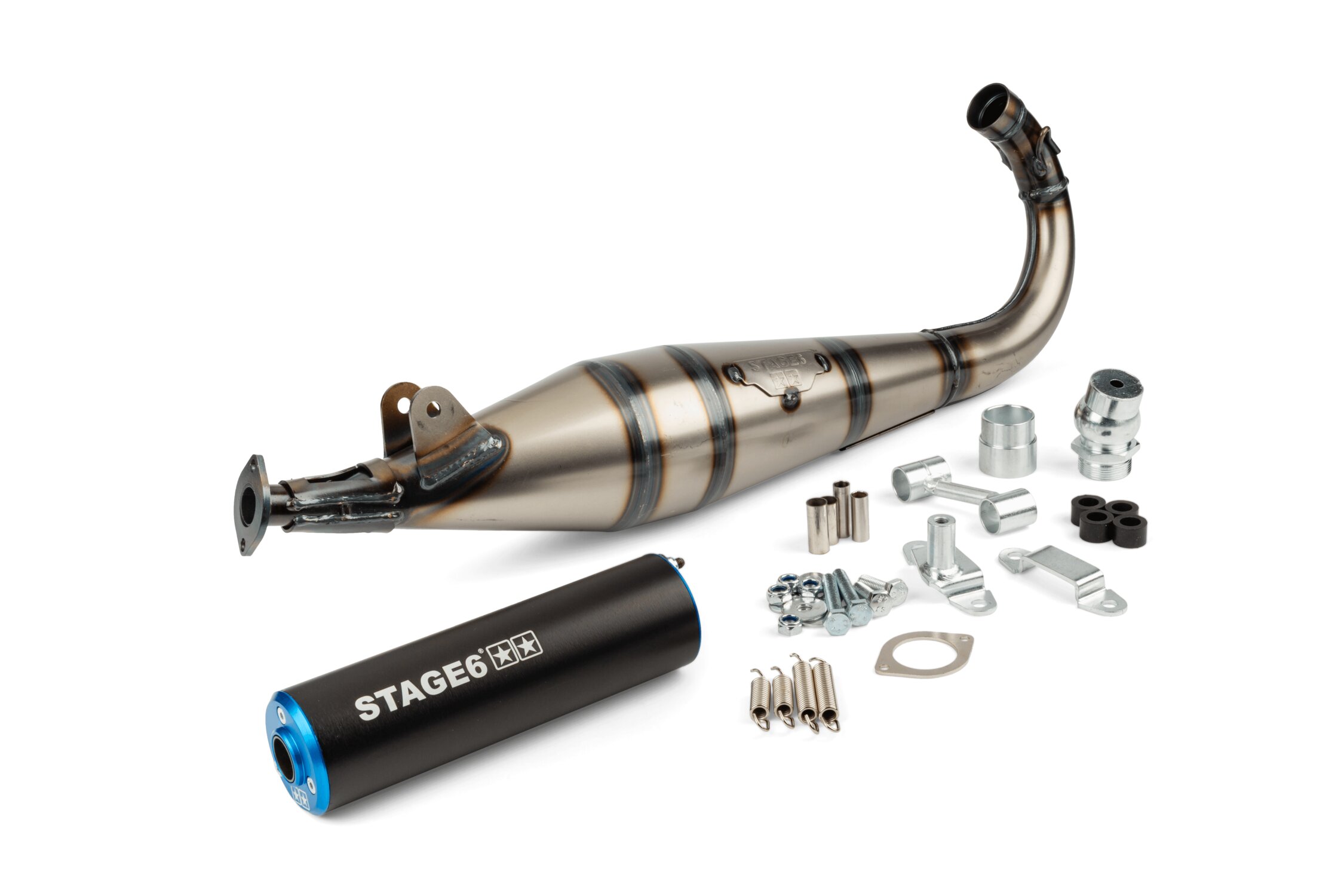 Image of Auspuff Stage6 StreetRace MBK 51 Blau / Schwarz