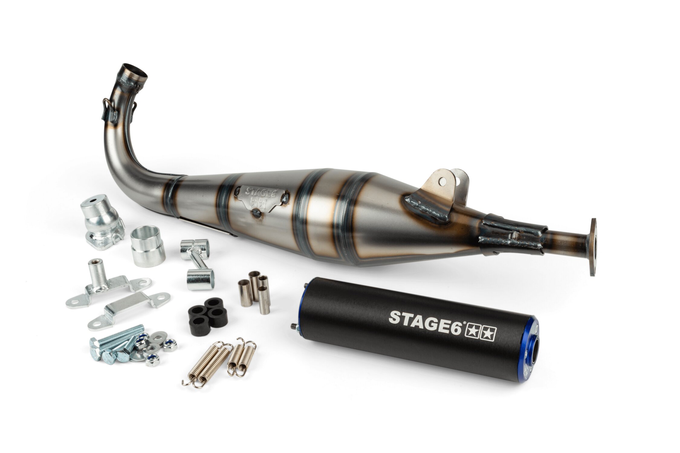 Image of Auspuff Stage6 StreetRace Peugeot 103 SPX Blau / Schwarz