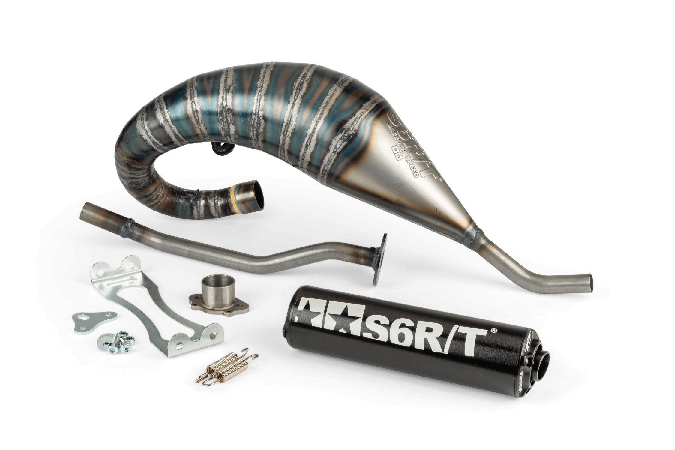 Image of Auspuff Stage6 R/T 70 - 80 high mount Derbi Schwarz