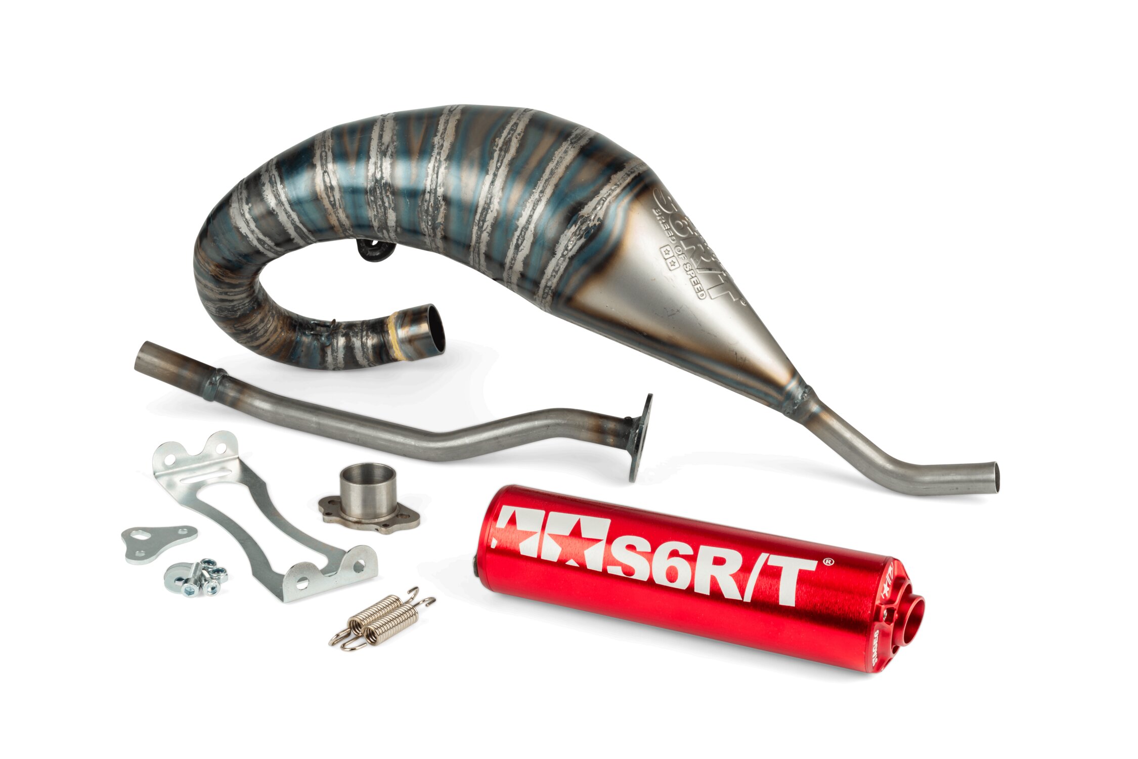 Image of Auspuff Stage6 R/T 70 - 80 high mount Derbi Rot
