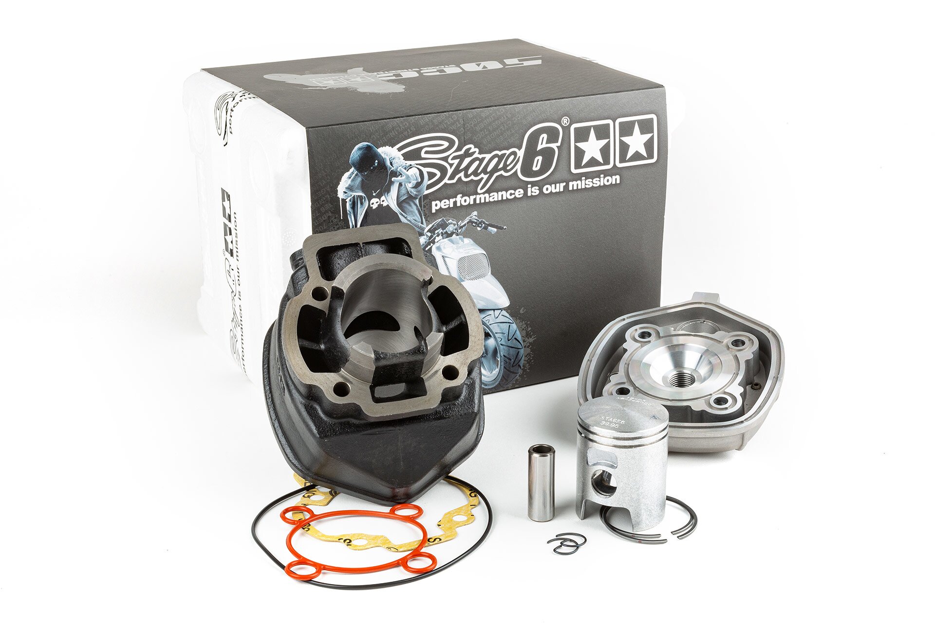 Image of Zylinder Kit Stage6 Streetrace 50ccm Grauguss Piaggio LC