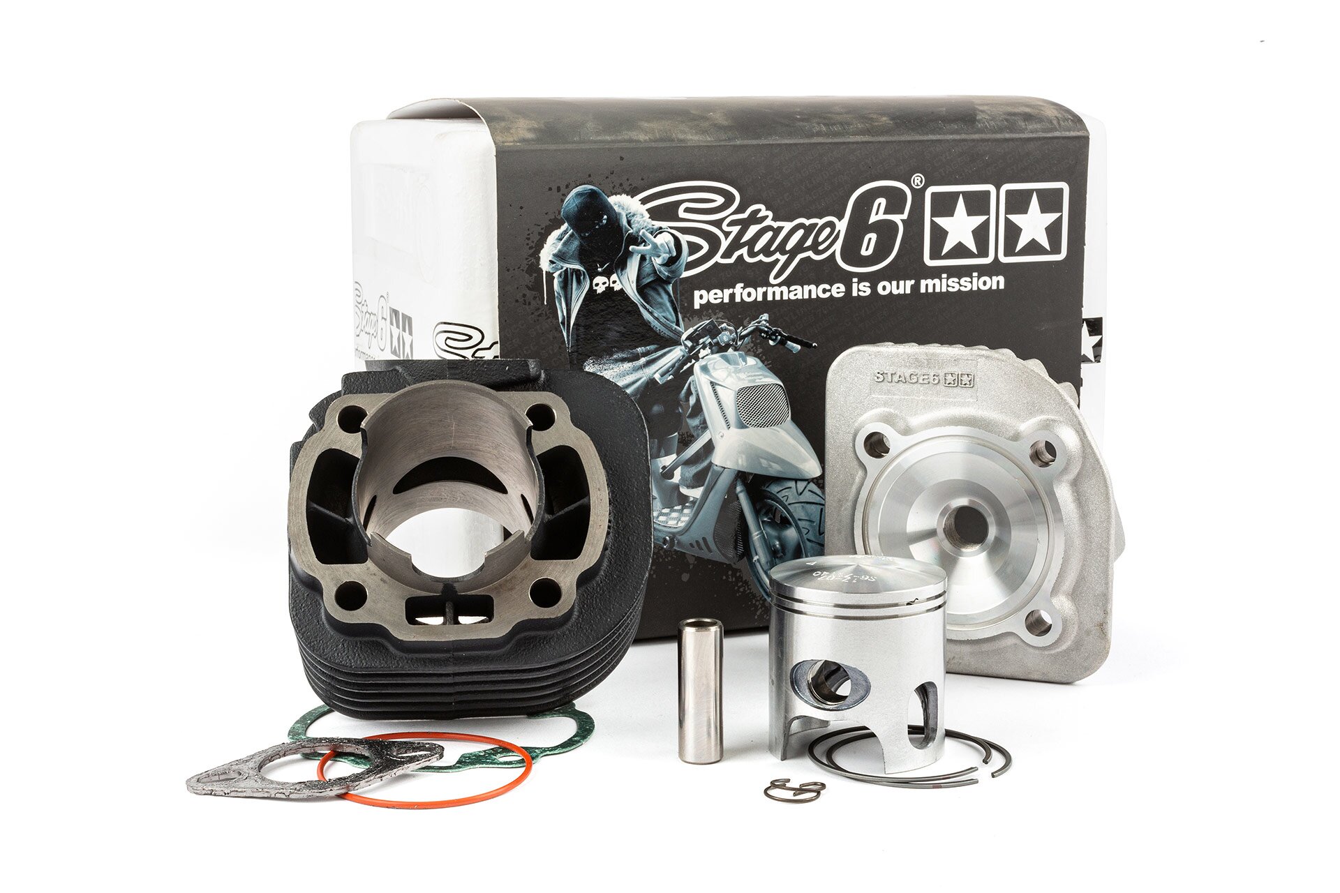 Image of Zylinder Kit Stage6 StreetRace 70 Grauguss 12mm CPI Oliver AC