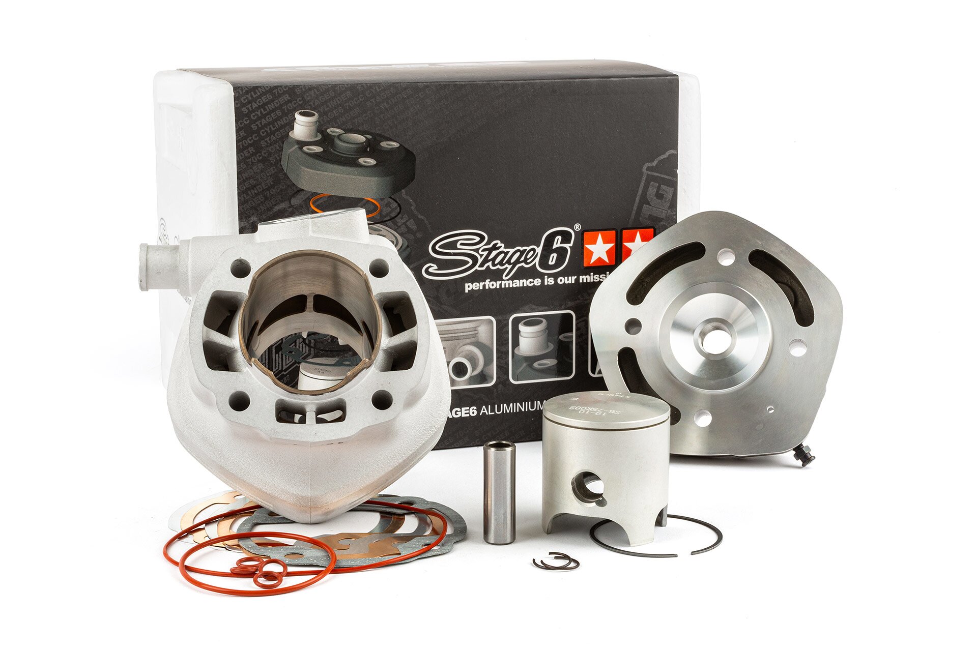 Image of Zylinder Kit Stage6 Racing MK2 70ccm 12mm KoBo Minarelli liegend LC