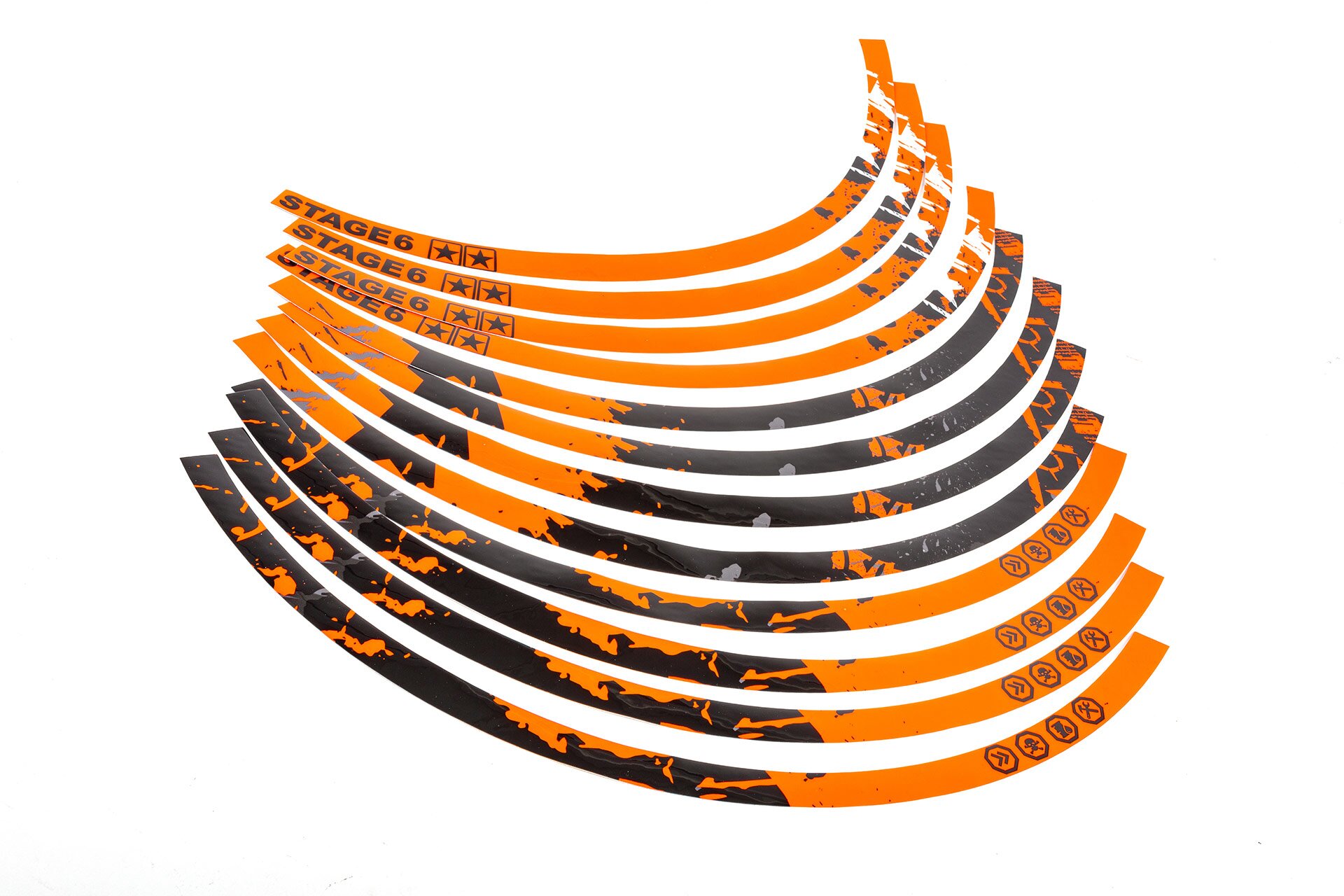 Image of Felgenaufkleber 17" Stage6 orange / schwarz