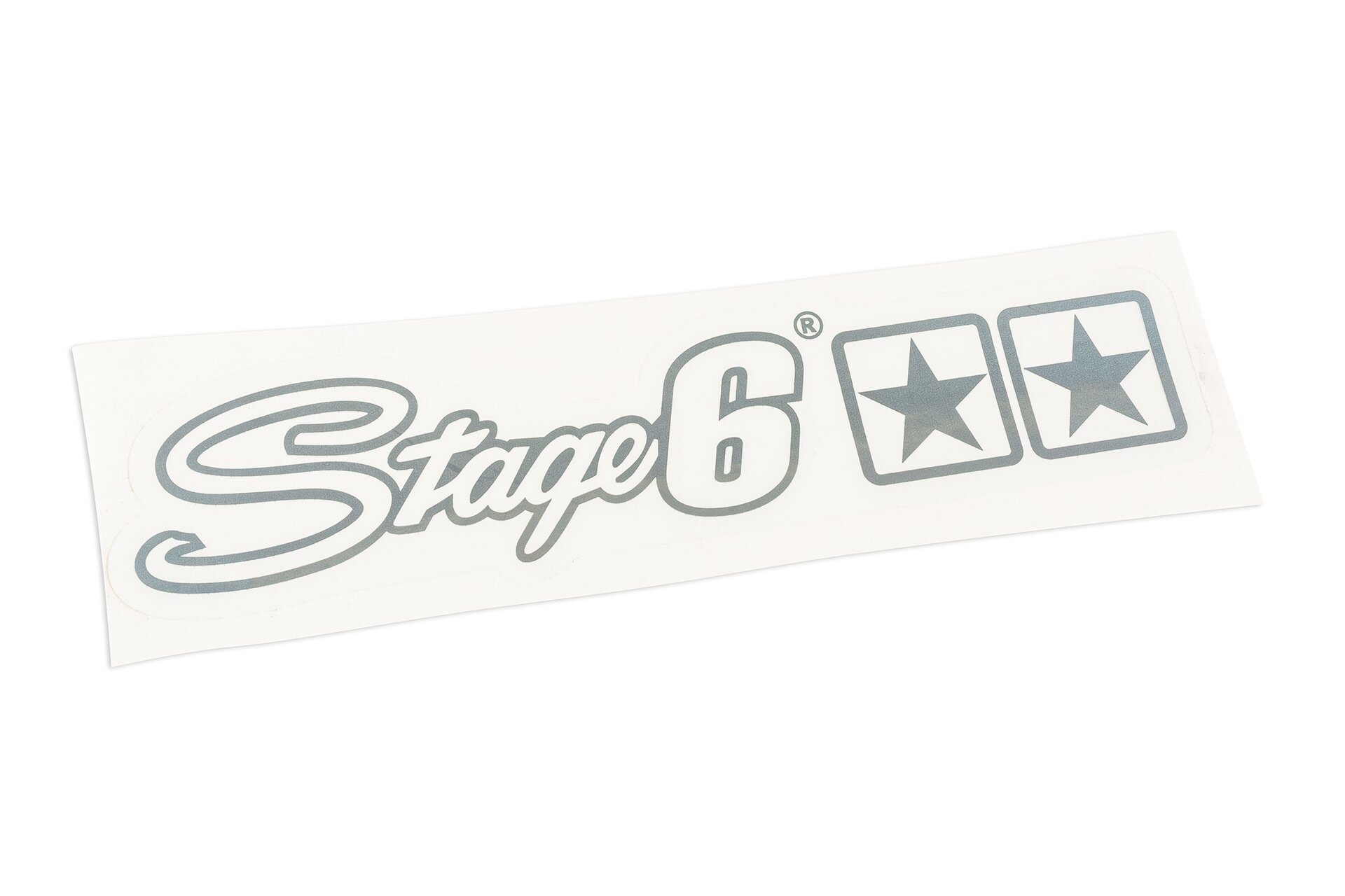 Image of Aufkleber Stage6, 25x4,5cm, silber