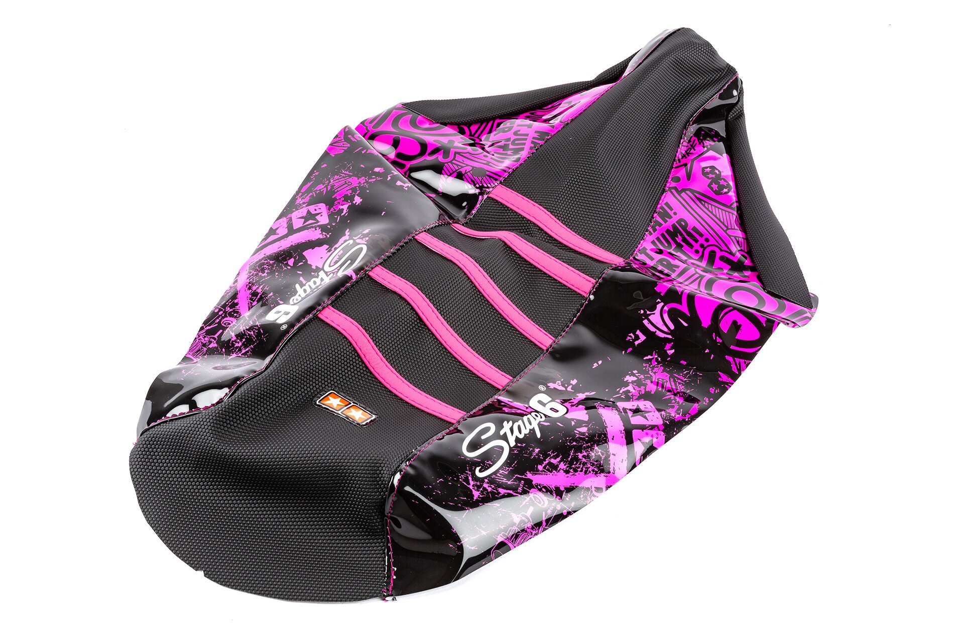 Image of Sitzbezug Yamaha DT Stage6 Full Covering pink / schwarz