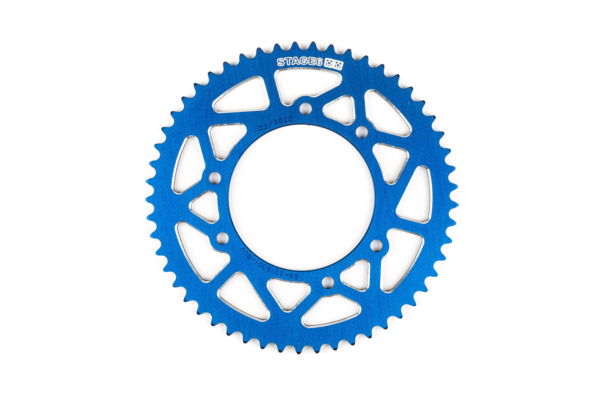 Image of Kettenrad 53 Zähne - 420 Stage6 Alu CNC blau Derbi DRD Pro