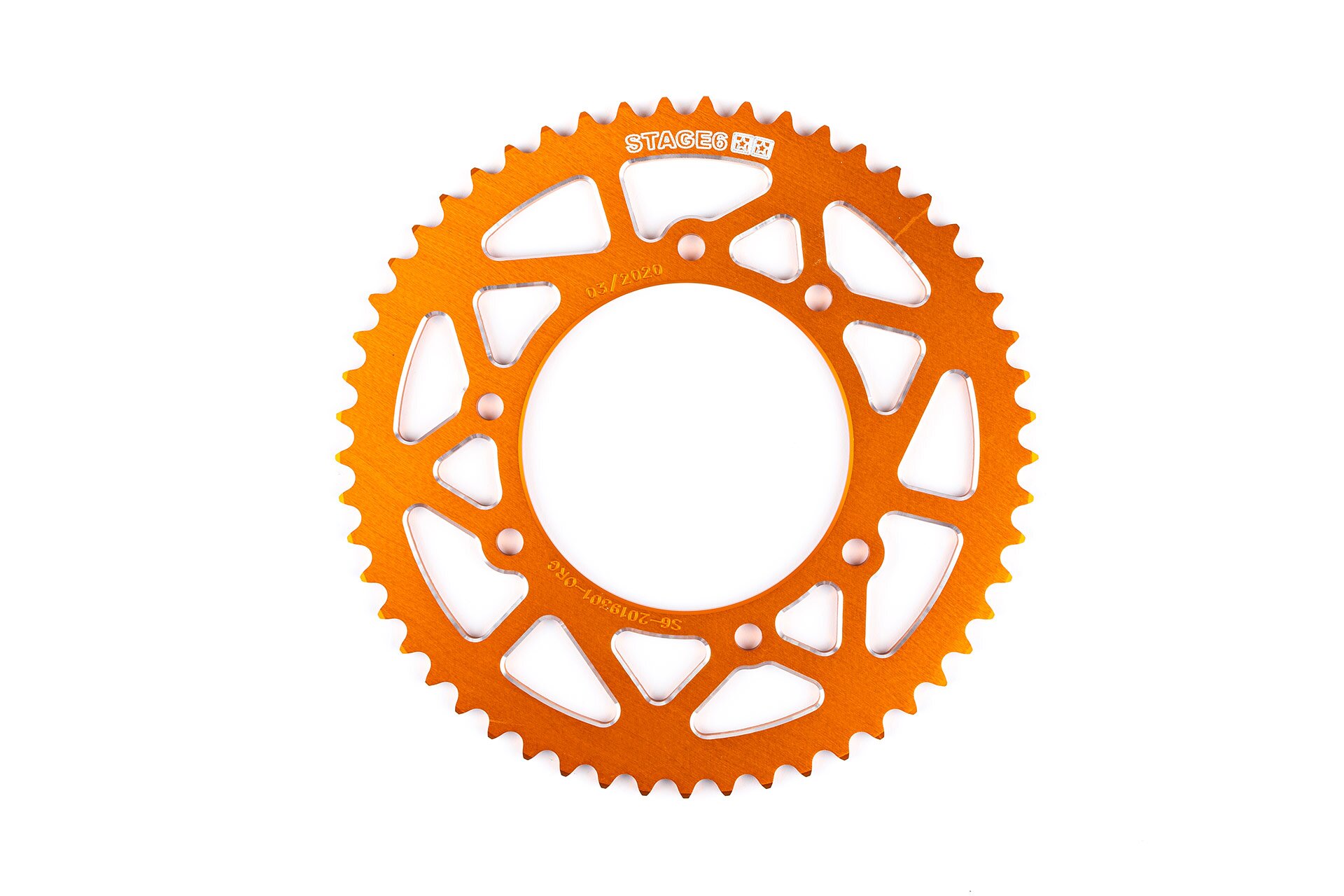 Image of Kettenrad 53 Zähne - 420 Stage6 Alu CNC orange Derbi DRD Pro