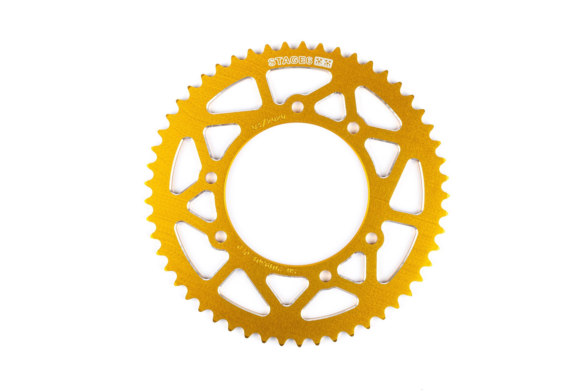 Image of Kettenrad 53 Zähne - 420 Stage6 Alu CNC gelb Derbi DRD Pro