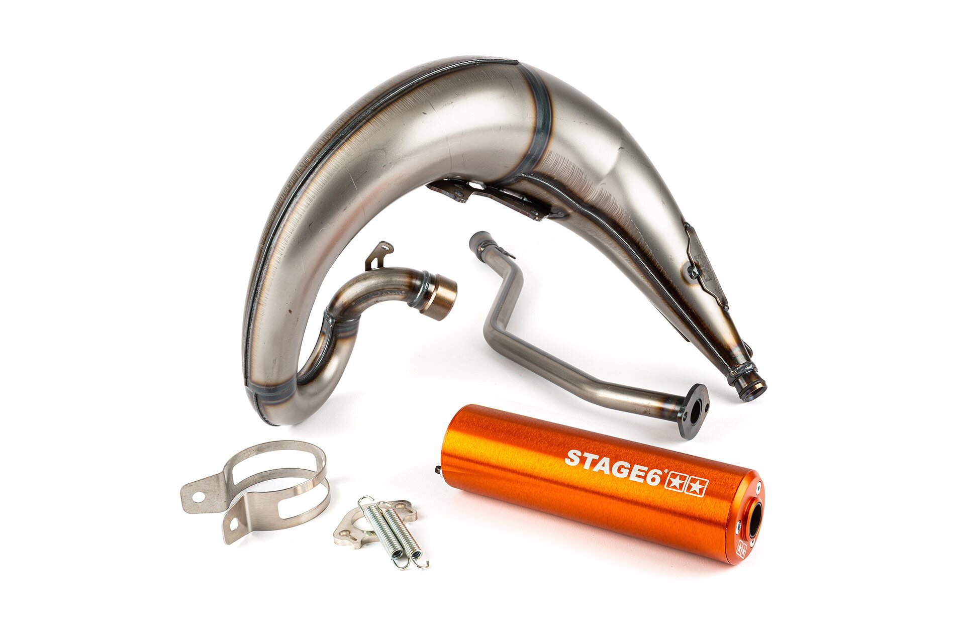 Image of Auspuff Stage6 Streetrace high mount CNC orange Yamaha DT50