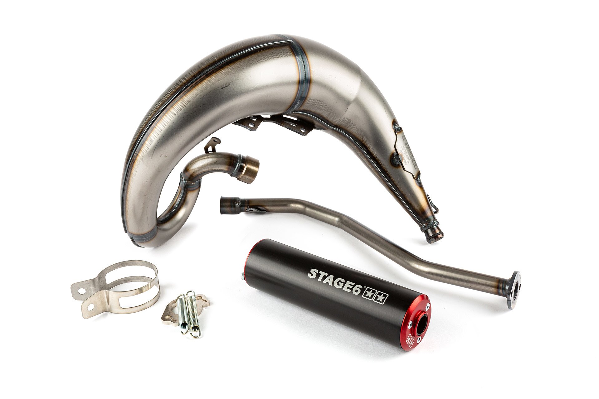 Image of Auspuff Stage6 Streetrace high mount link rot / schwarz Beta RR -2012