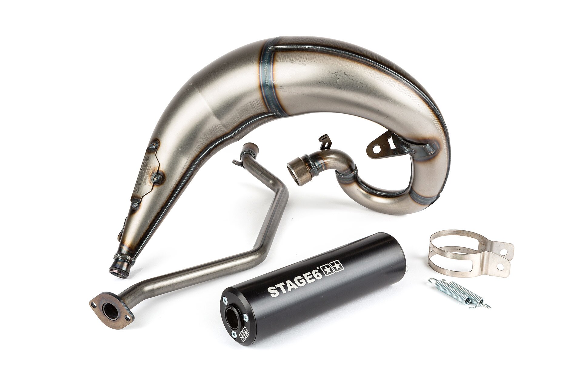 Image of Auspuff Stage6 Streetrace high mount CNC schwarz Sherco SE / SM