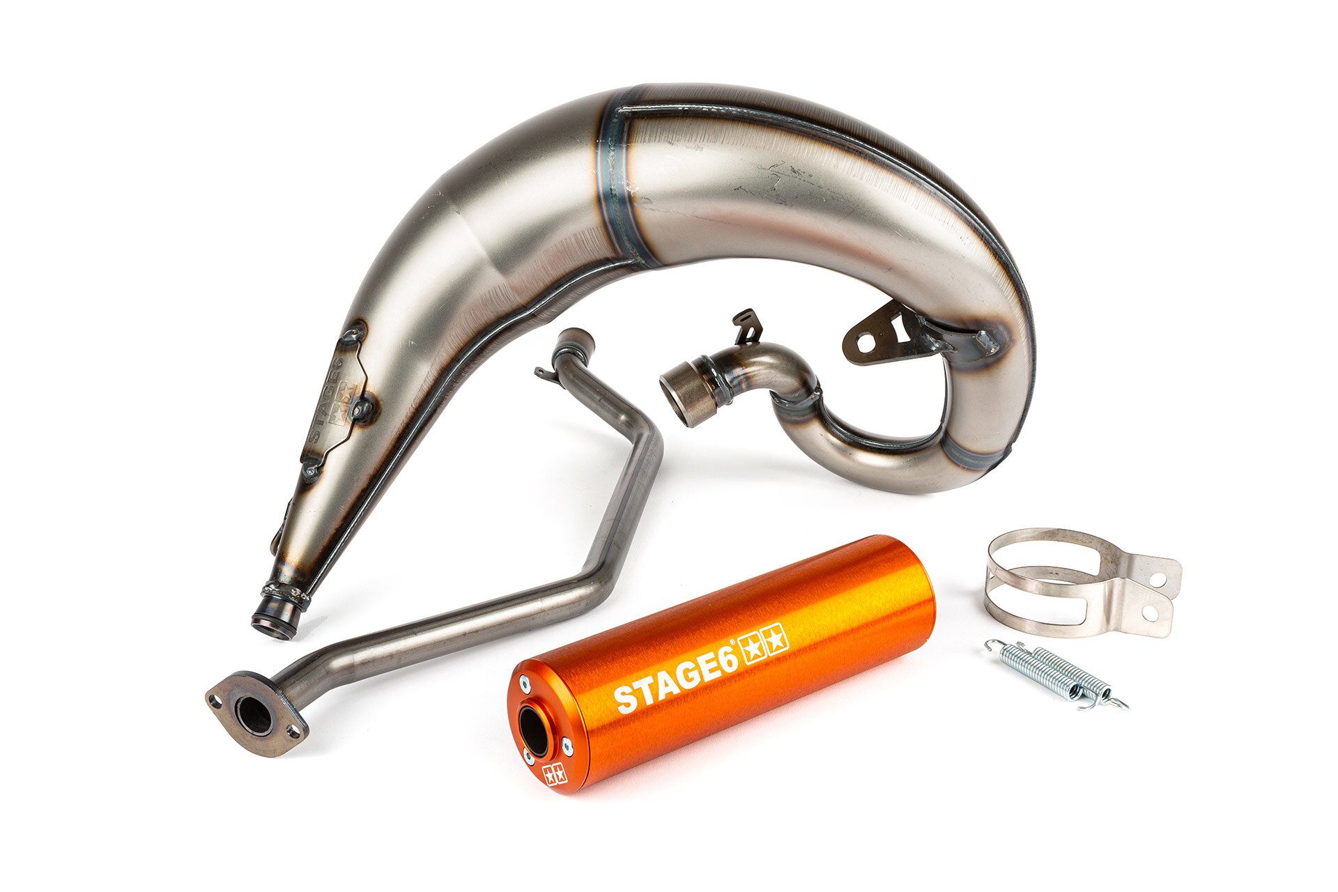 Image of Auspuff Stage6 Streetrace high mount CNC orange Sherco SE / SM