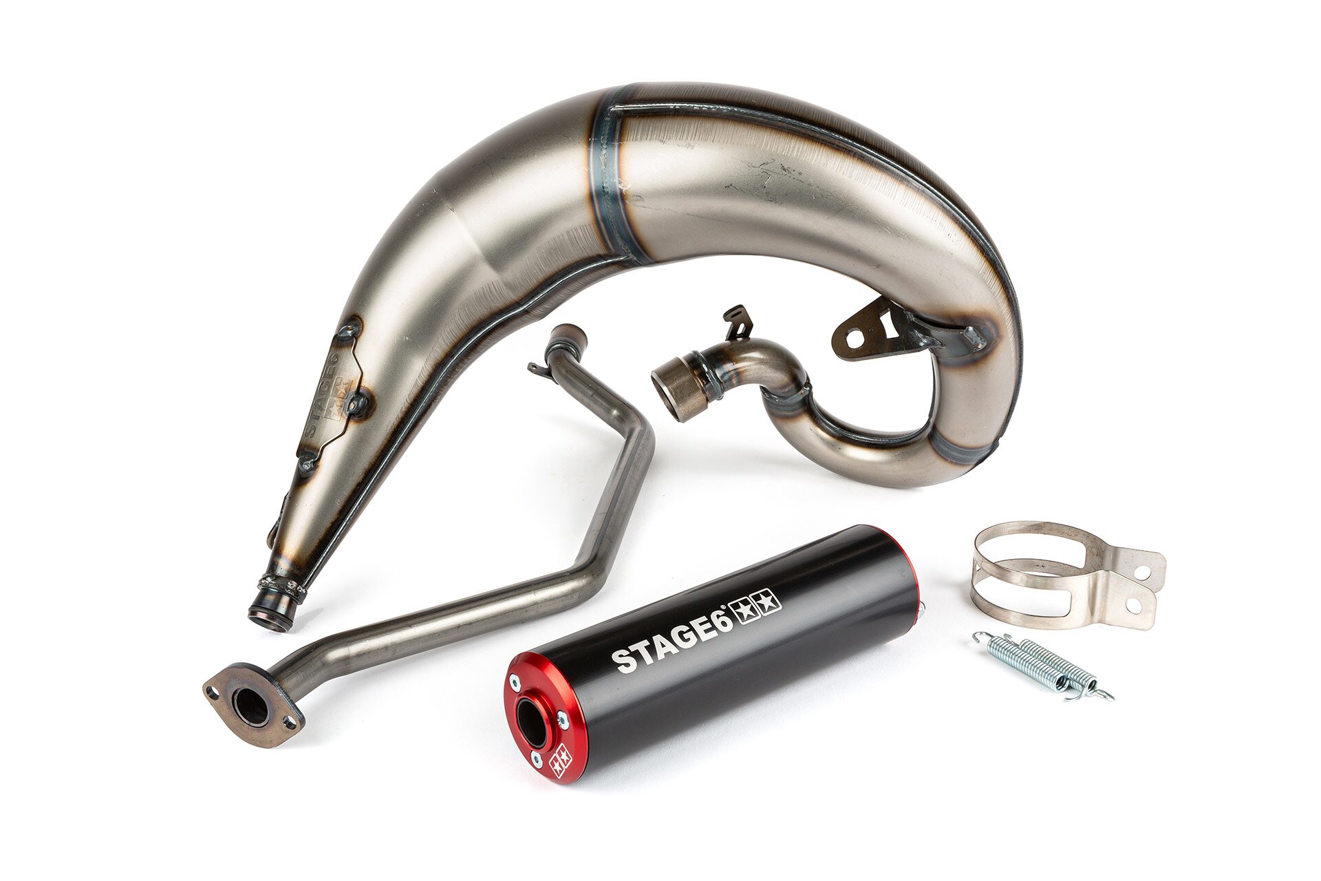 Image of Auspuff Stage6 Streetrace high mount CNC rot / schwarz Sherco SE / SM
