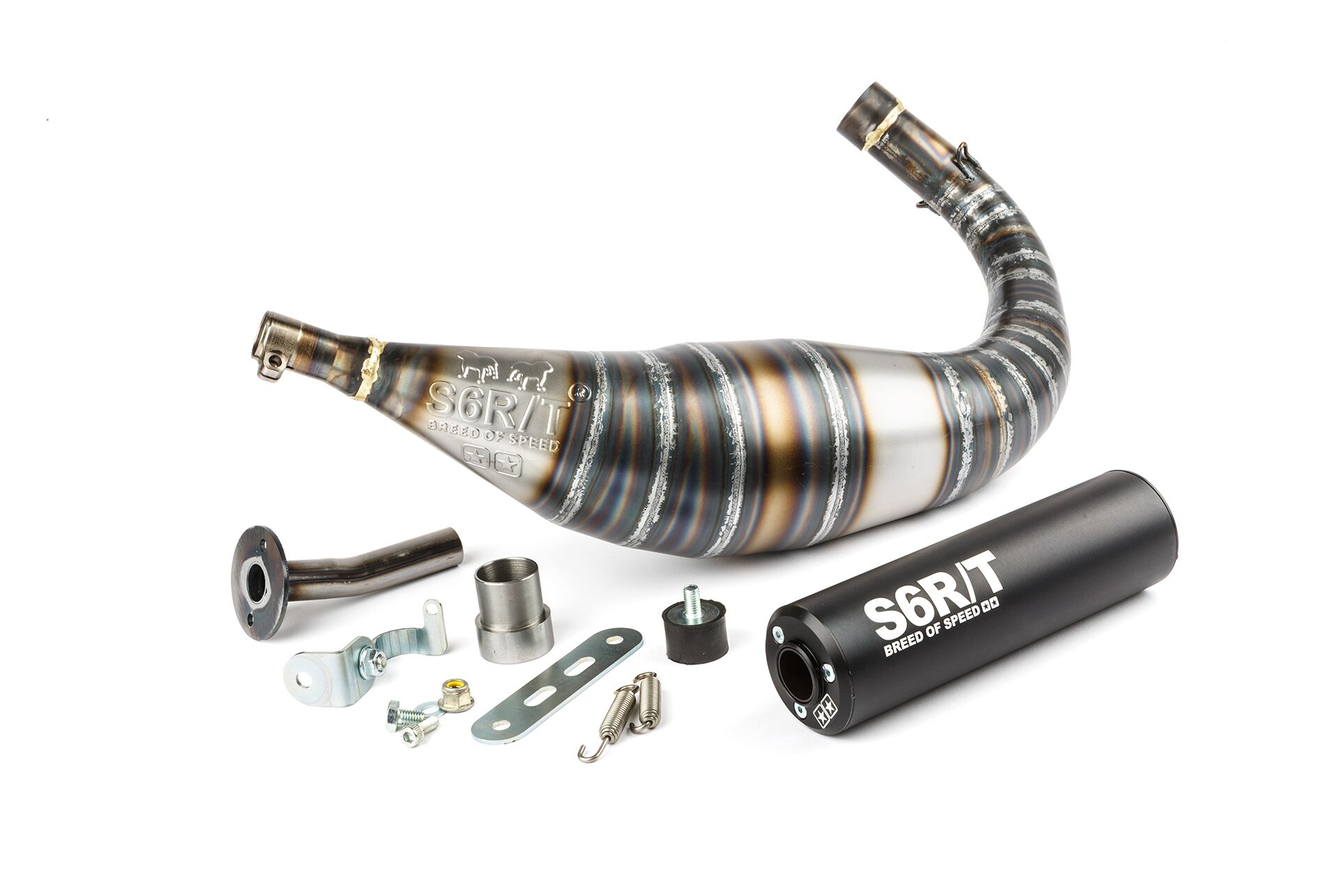Image of Auspuff Stage6 R/T 90 - 100cc CNC Schwarz Minarelli AM6