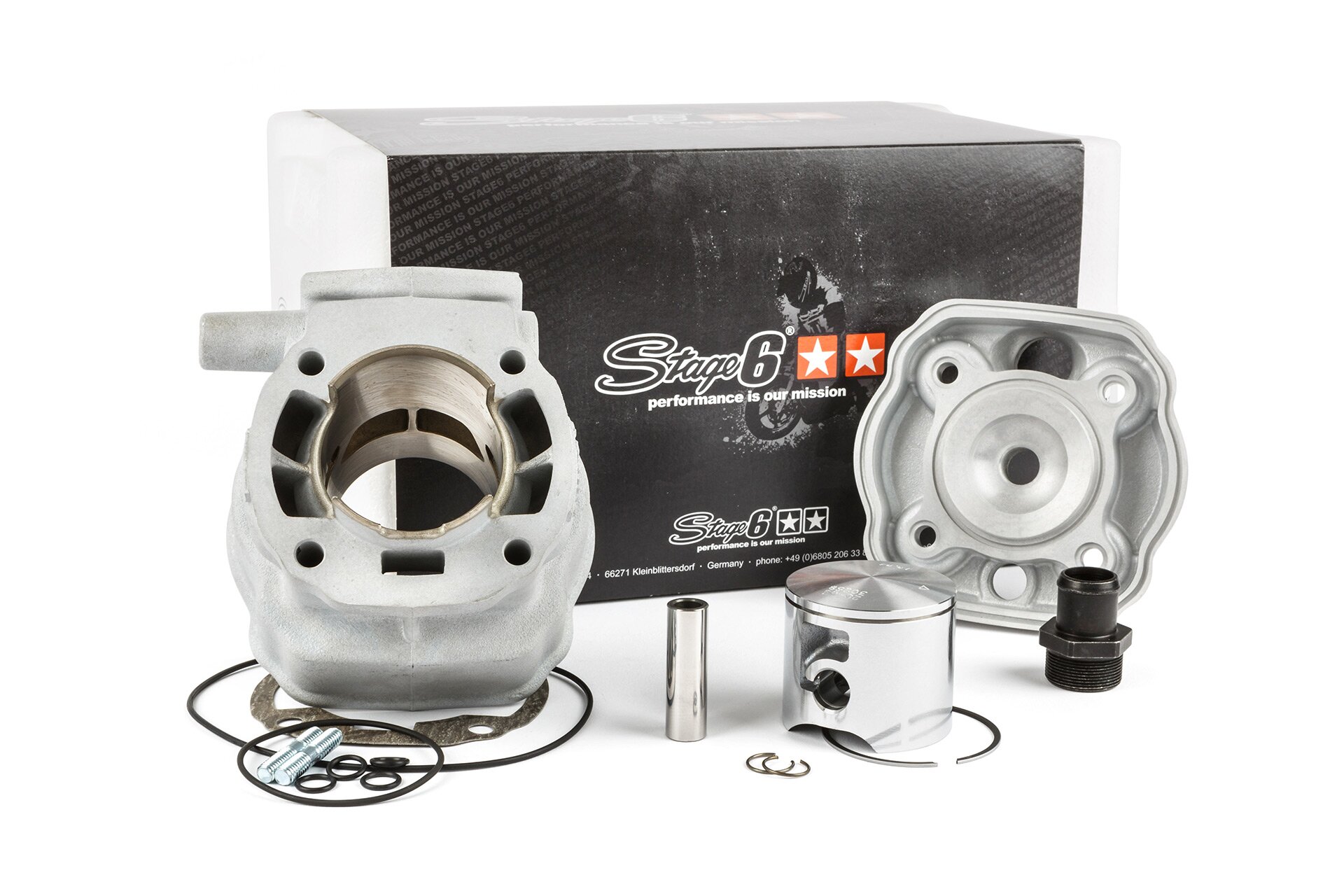 Image of Zylinder Kit Stage6 Big Racing 77ccm Aluminium Derbi Euro 2
