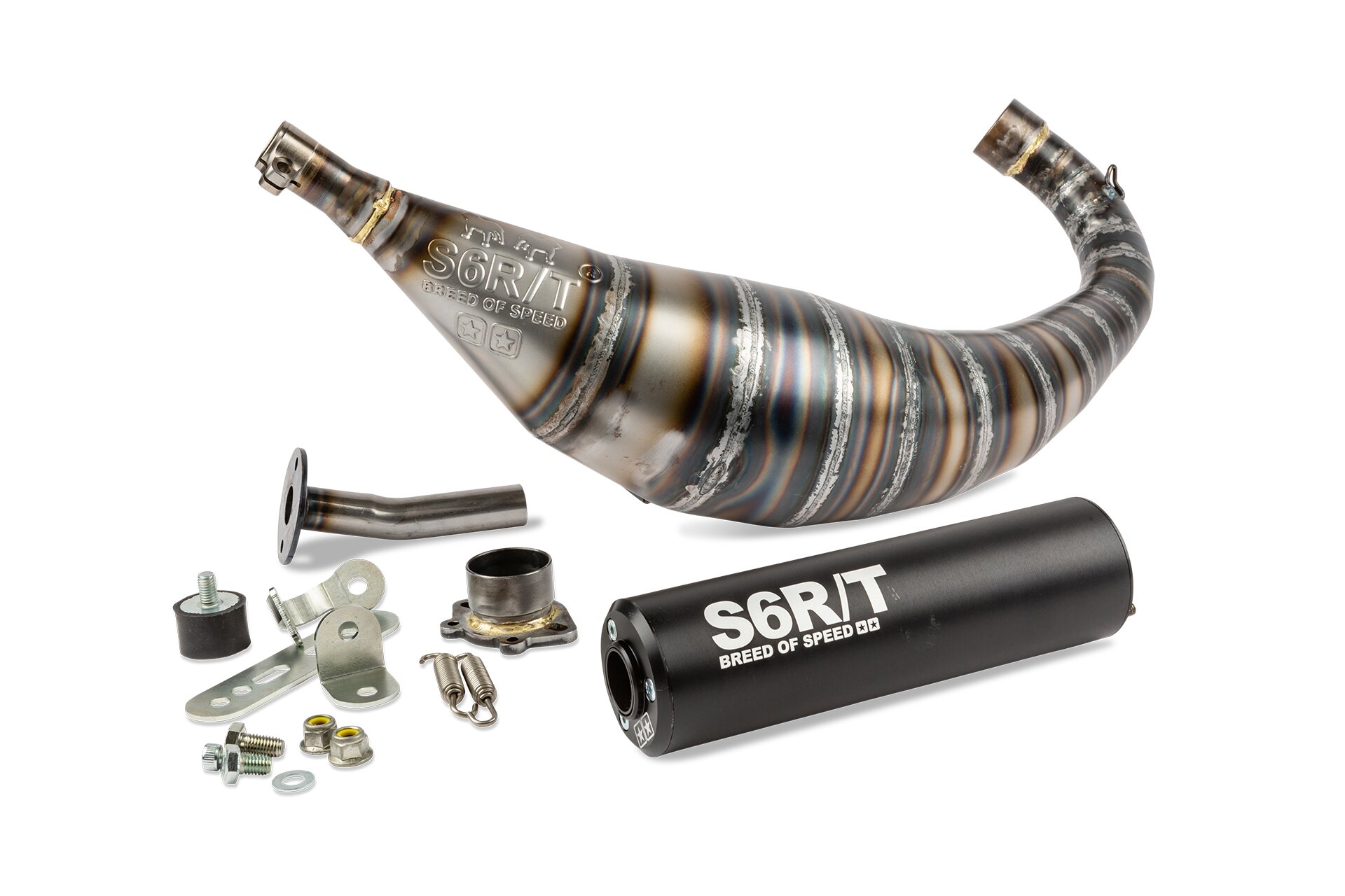 Image of Auspuff Stage6 R/T 90 - 100cc CNC Schwarz Derbi
