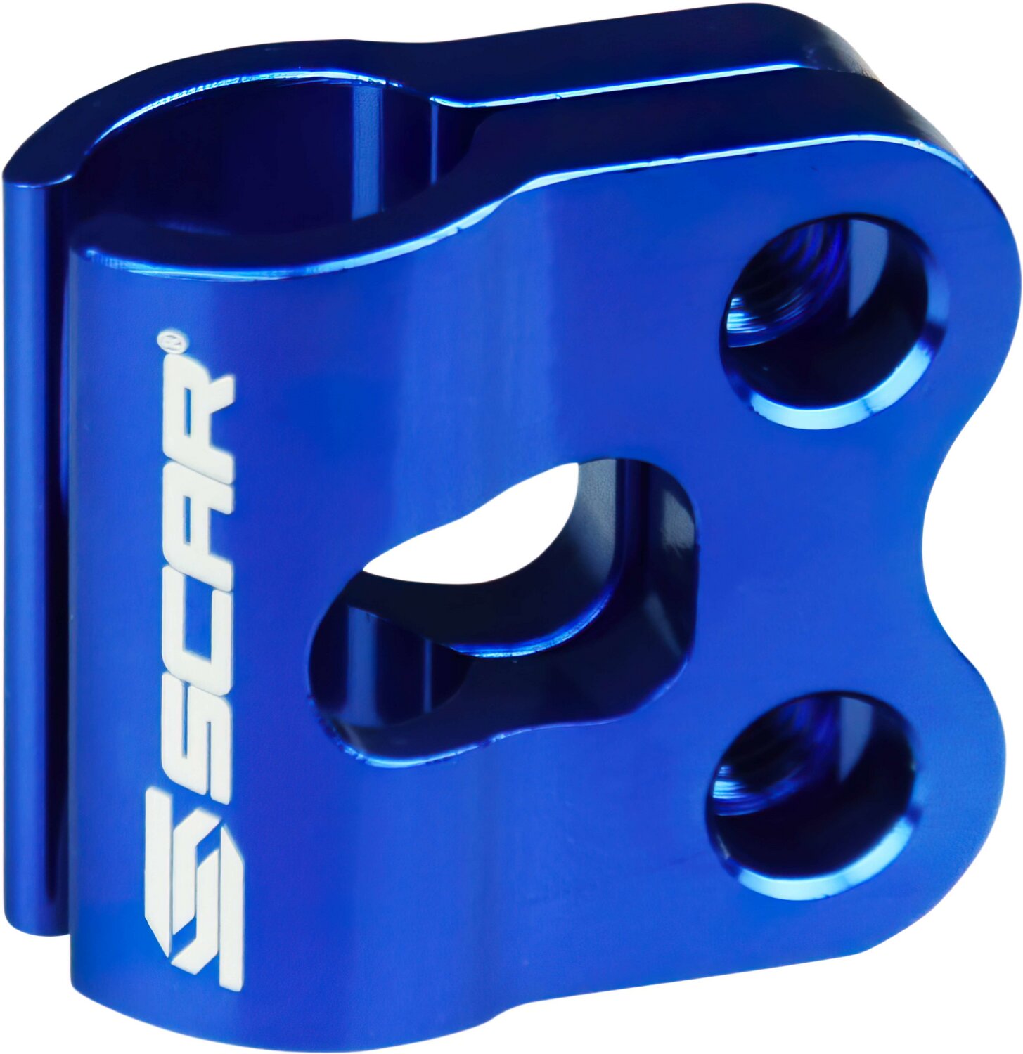 Image of Klemme vorn Scar Bremsleitung vorn Scar Honda / Yamaha blau