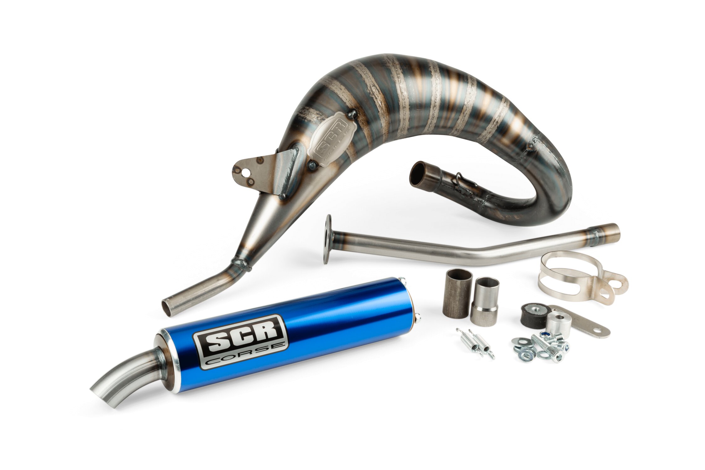 Image of Auspuff SCR Corse Handmade Cross 50-70 Sherco 50 blau