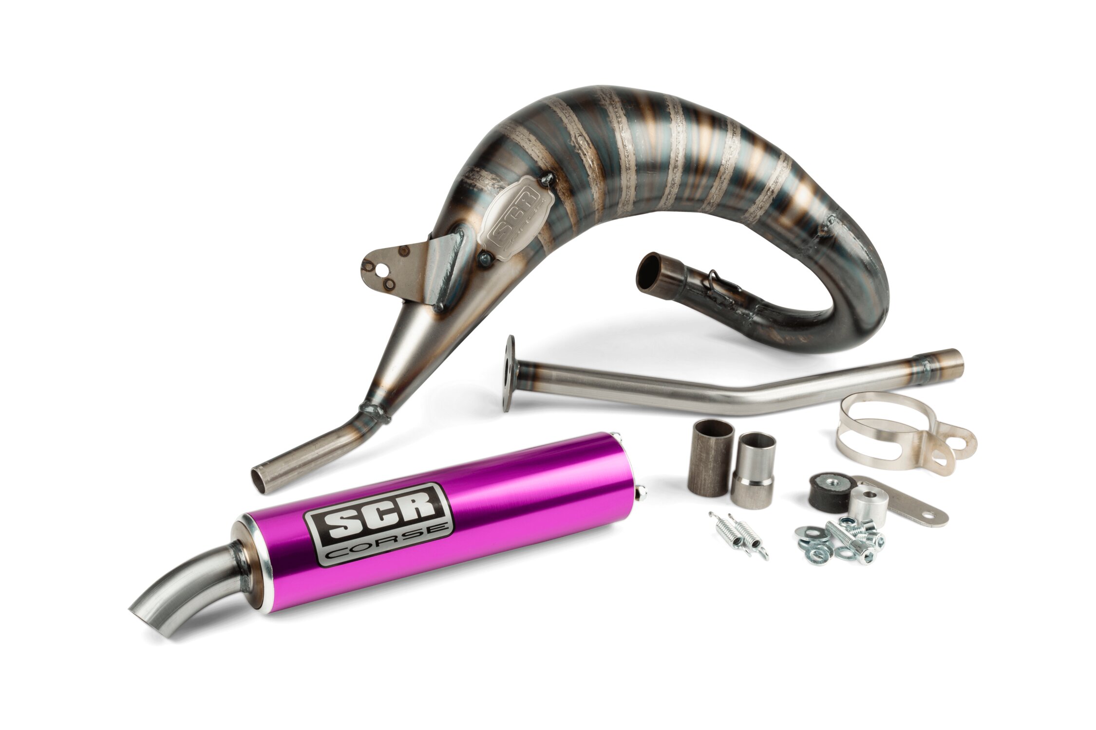 Image of Auspuff SCR Corse Handmade Cross 50-70 Sherco 50 lila