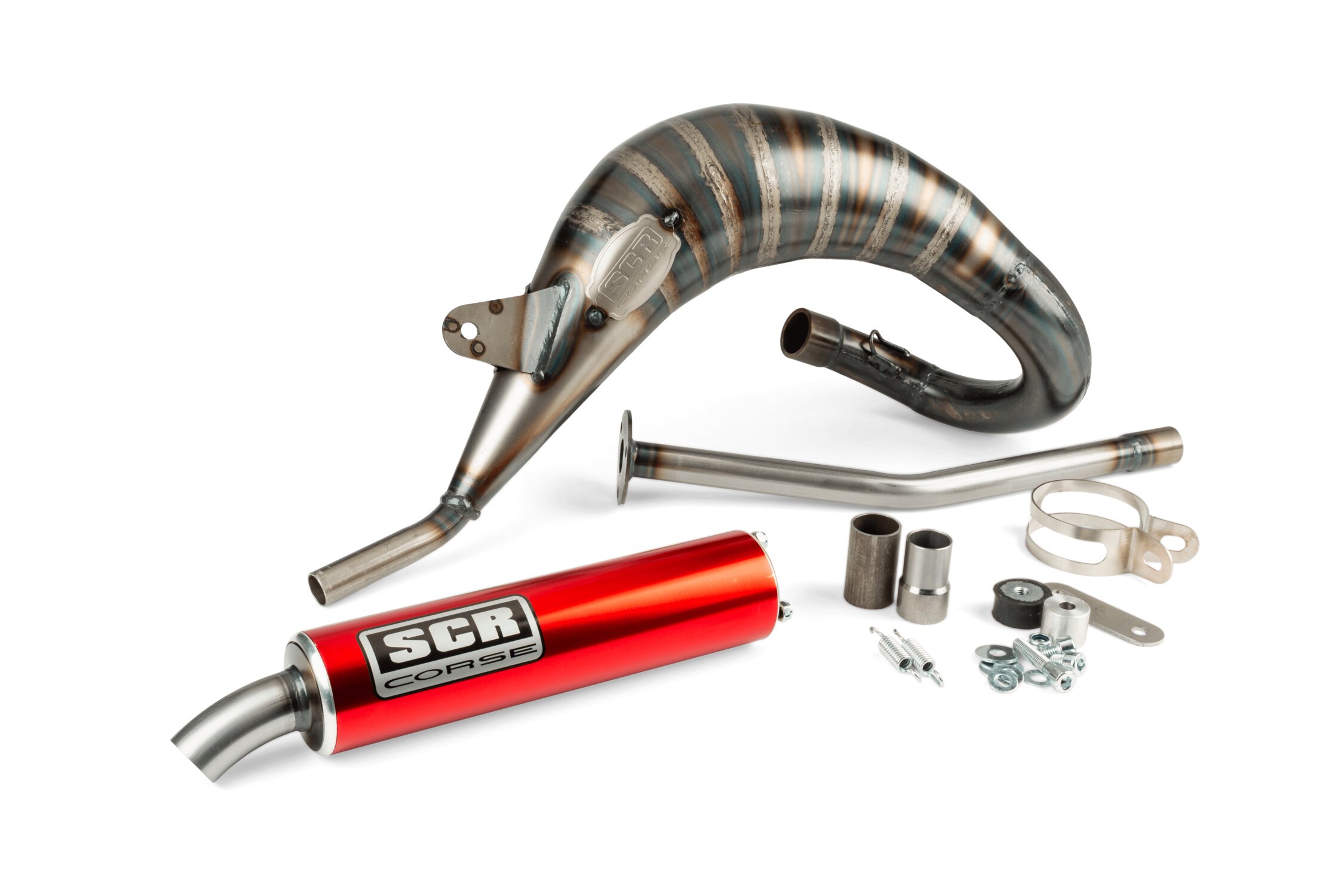 Image of Auspuff SCR Corse Handmade Cross 50-70 Sherco 50 rot