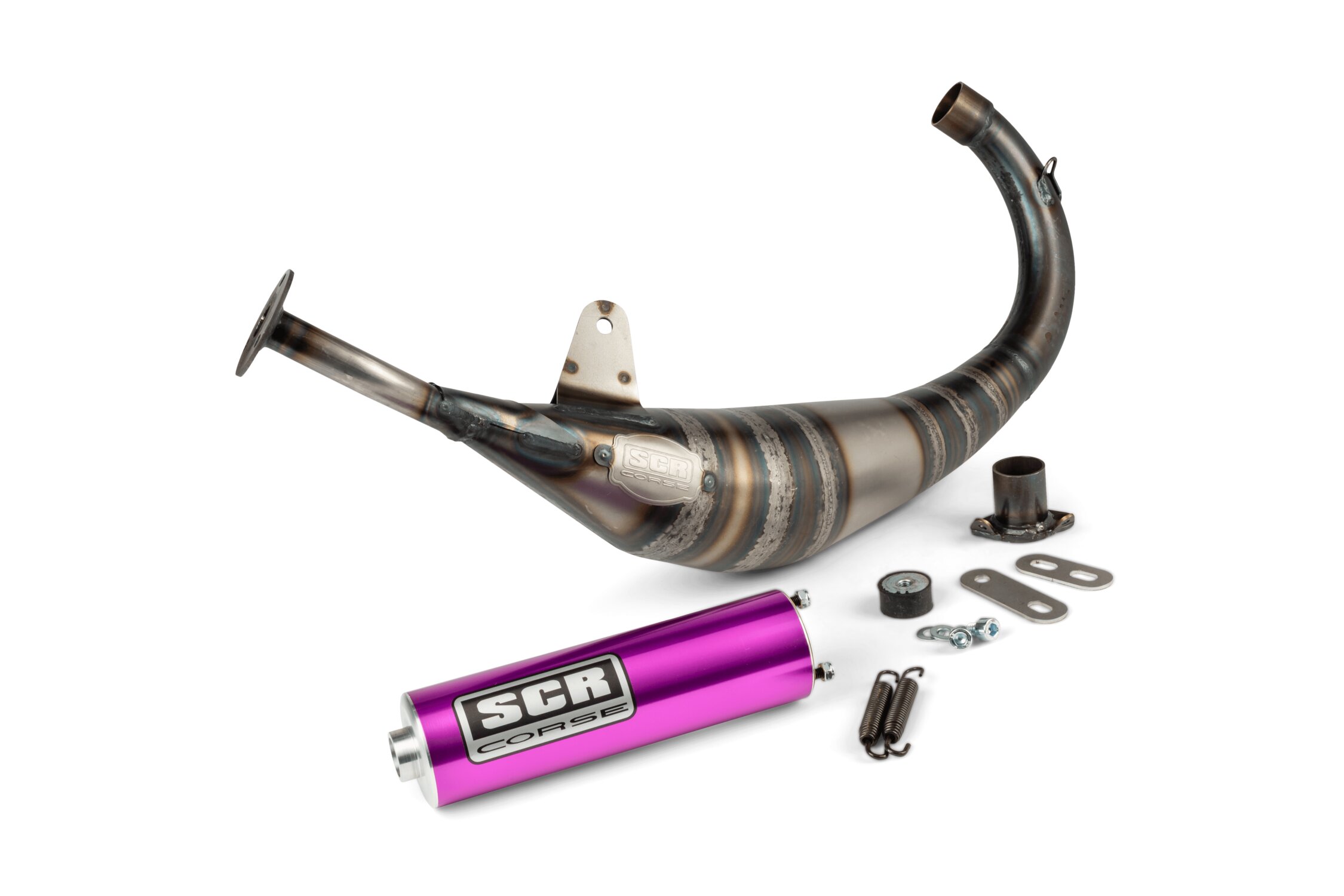 Image of Auspuff SCR Corse Racing Line 70-80 Derbi lila