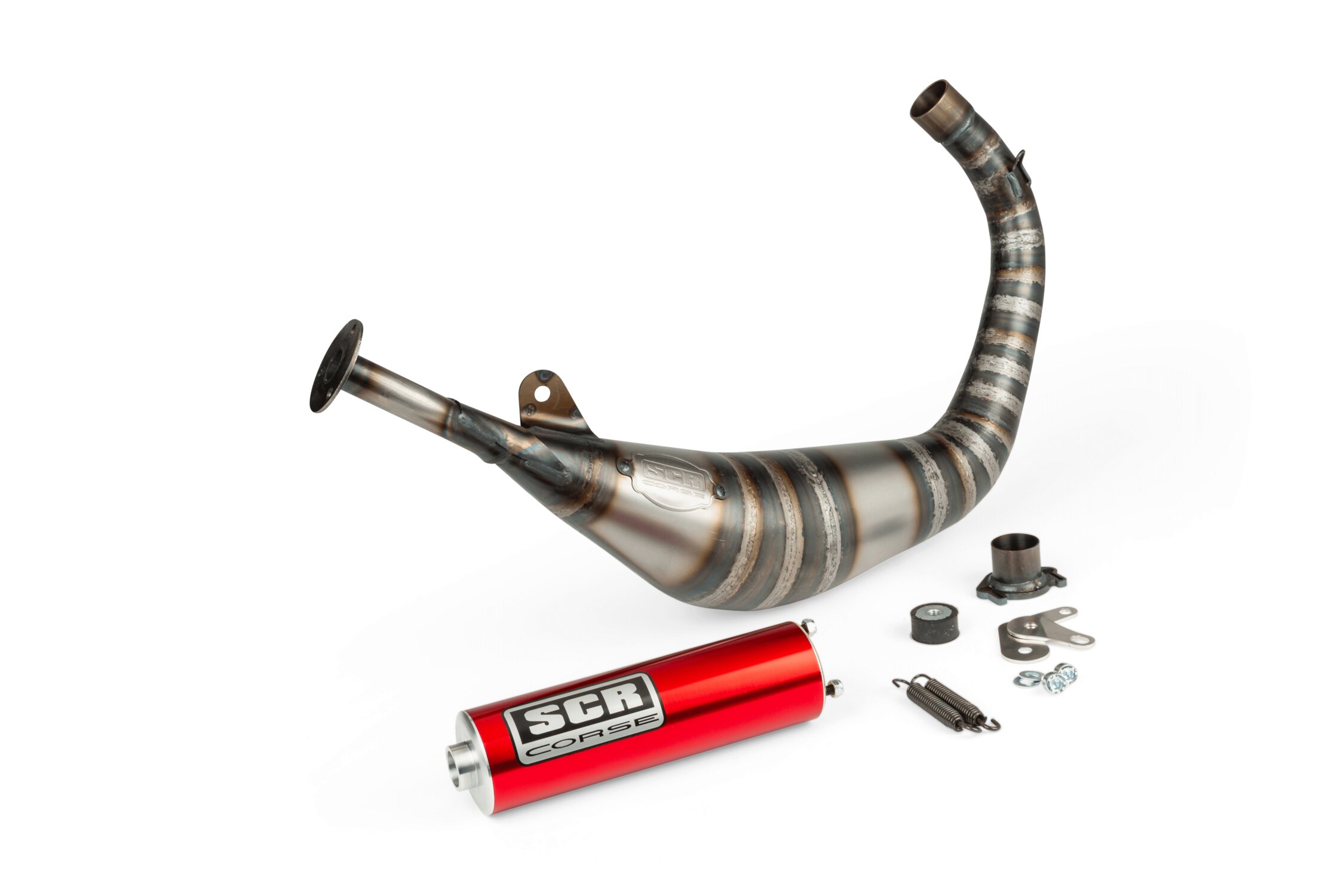 Image of Auspuff SCR Corse Racing Line 80-90 Derbi rot