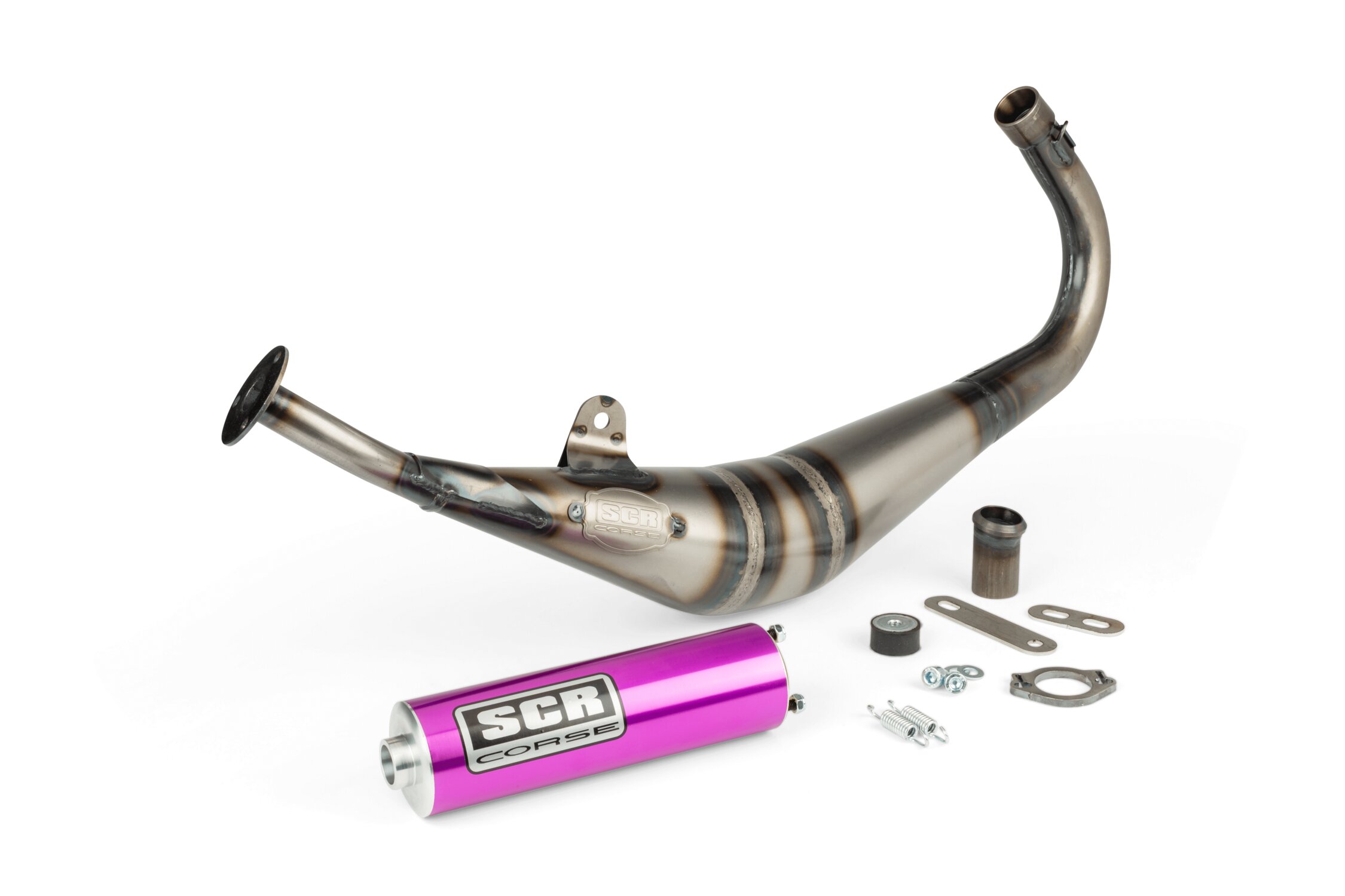 Image of Auspuff SCR Corse Handmade 50-70 Derbi lila