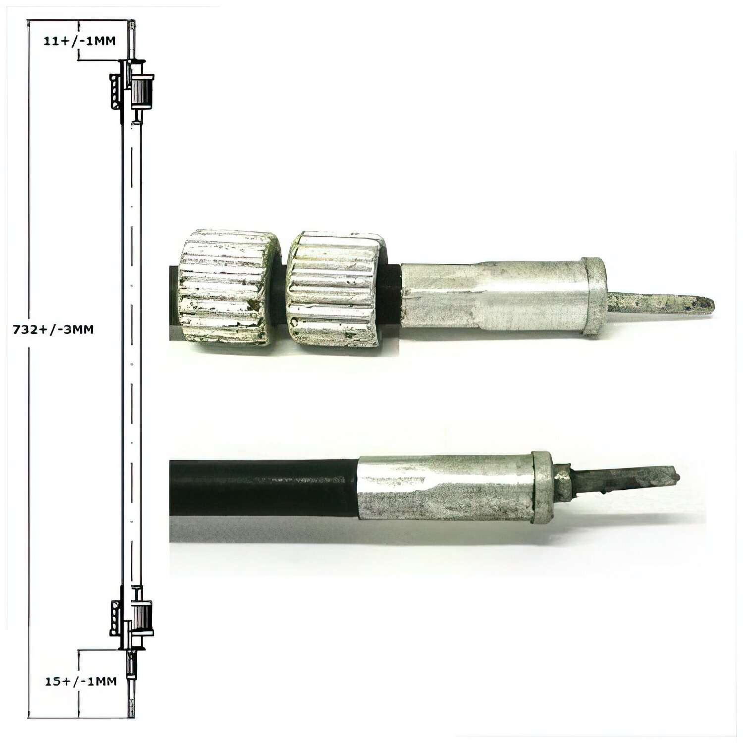 Image of Tachowelle 70cm schwarz